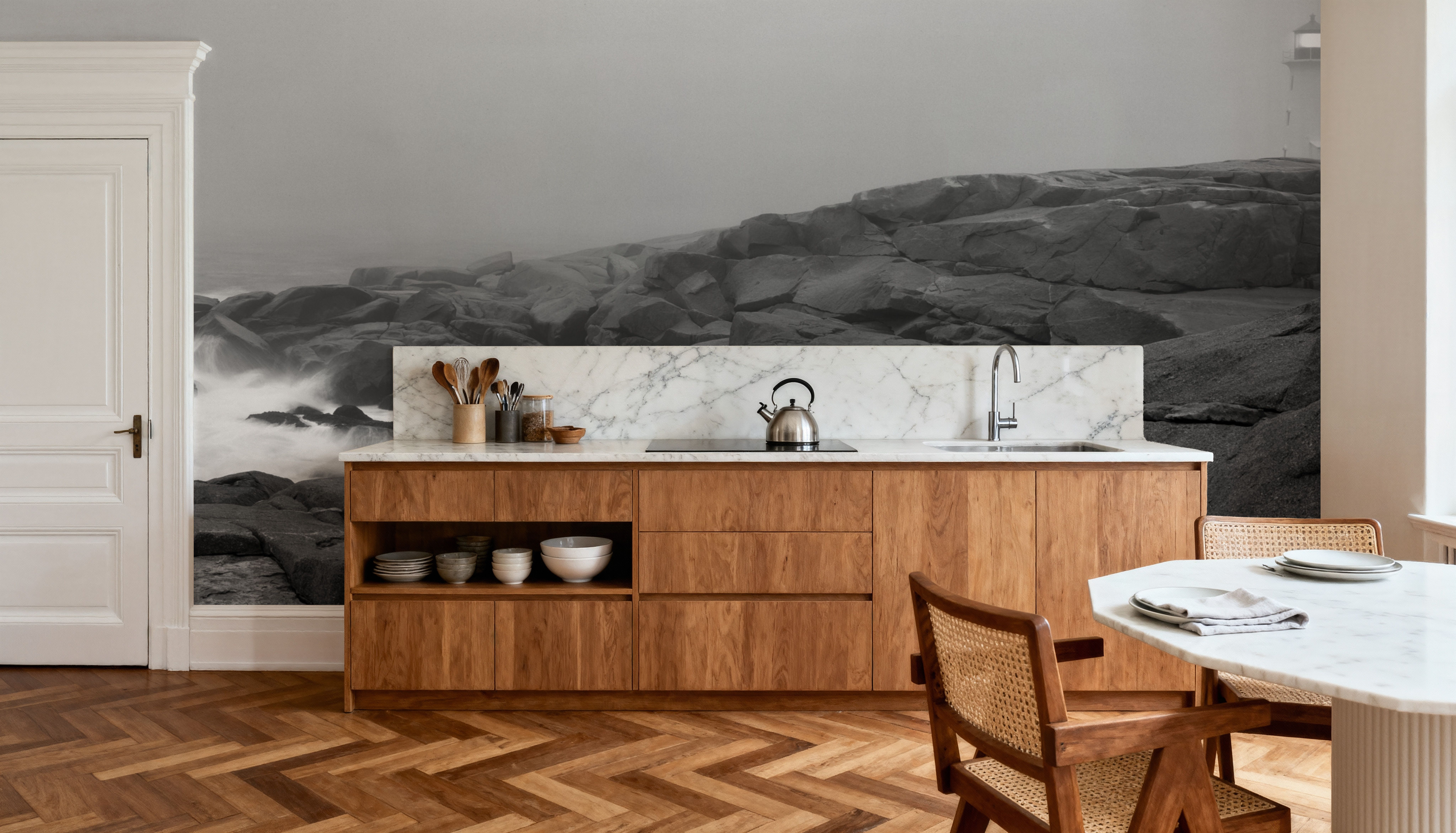 Peggy's Cove Lighthouse BW