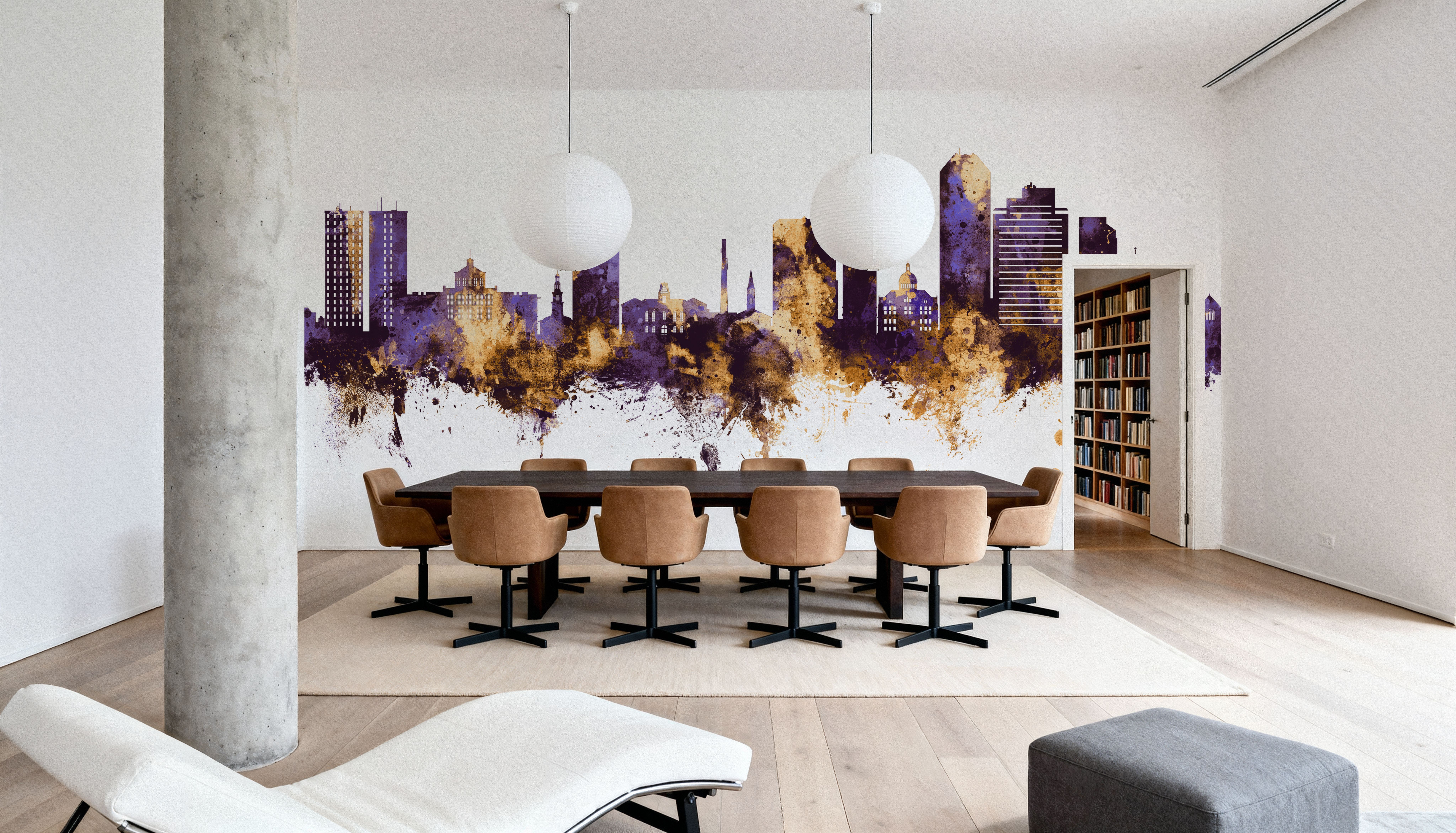 Lexington Kentucky Skyline Purple & Gold