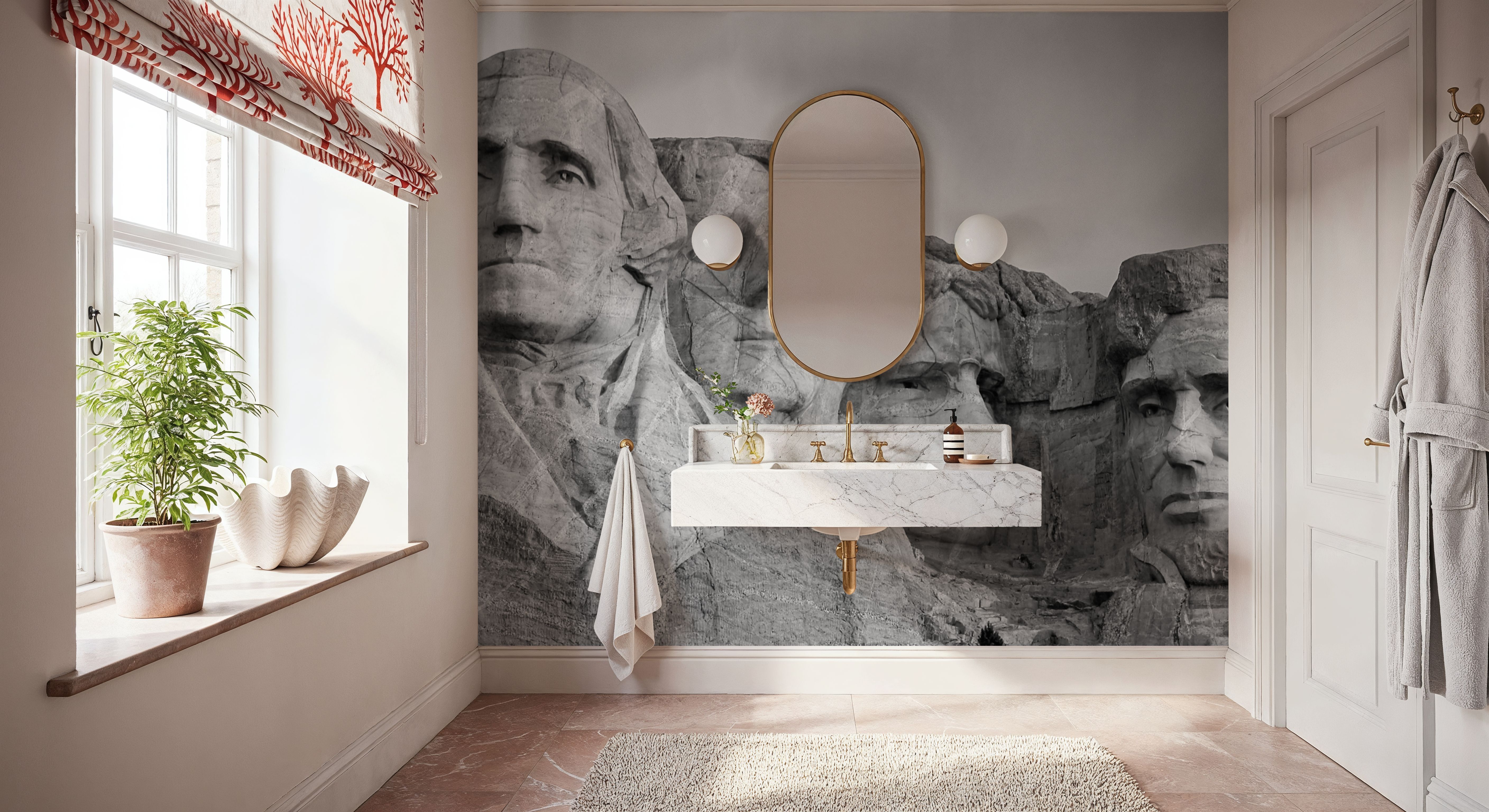 Mount Rushmore, Black And White