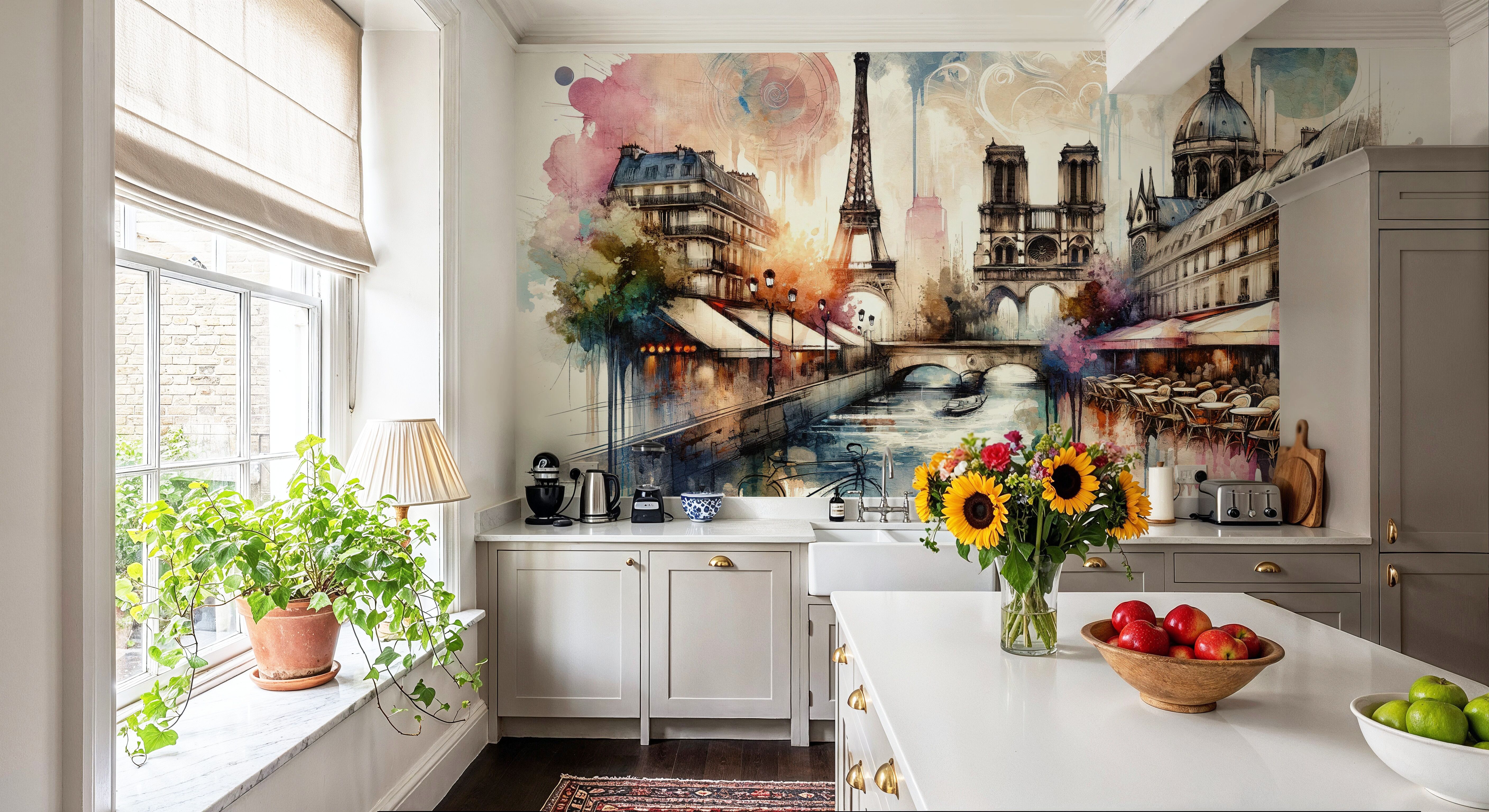 Watercolor Abstract Paris