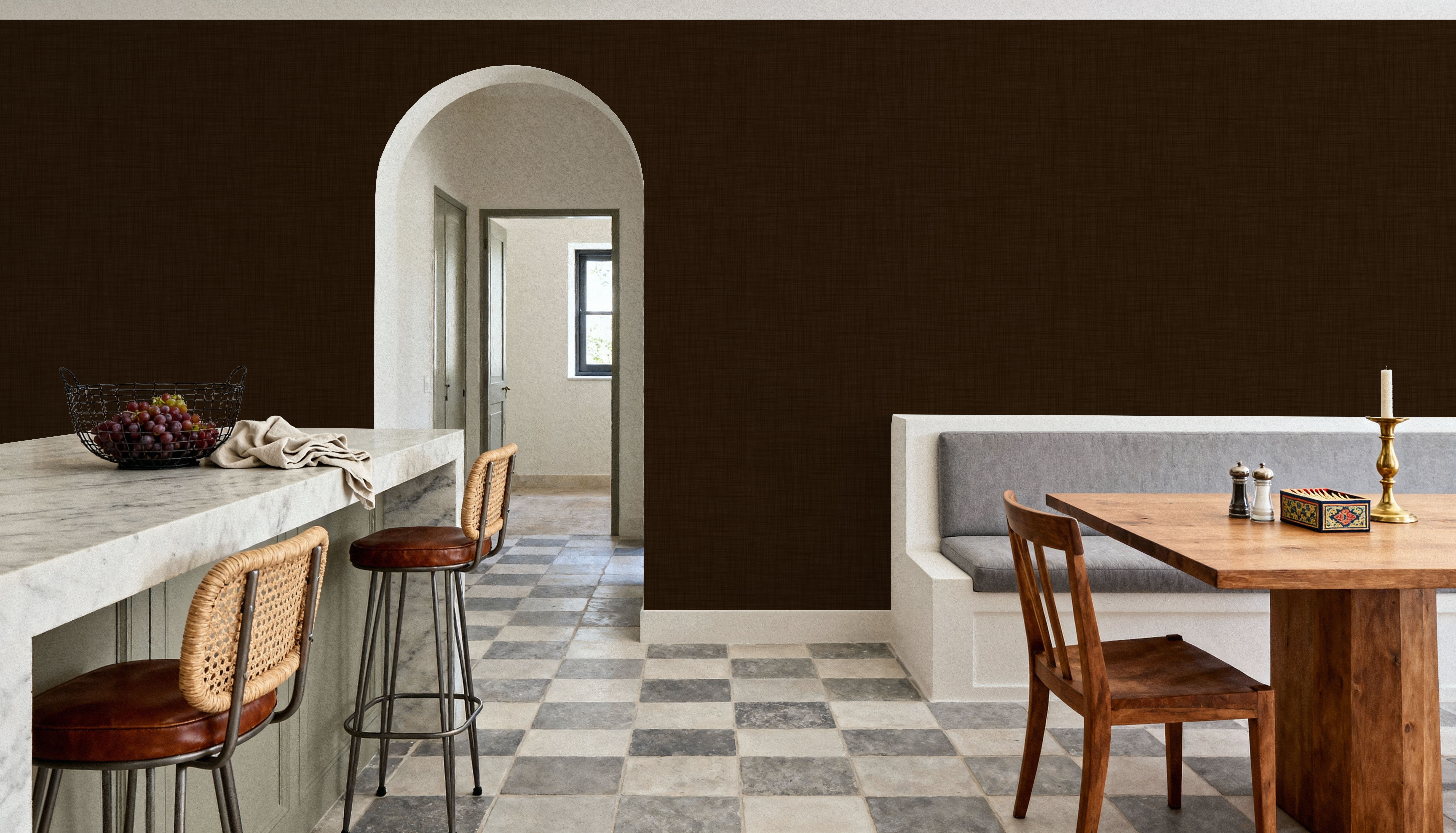 Mottled Linen Effect, Chocolate