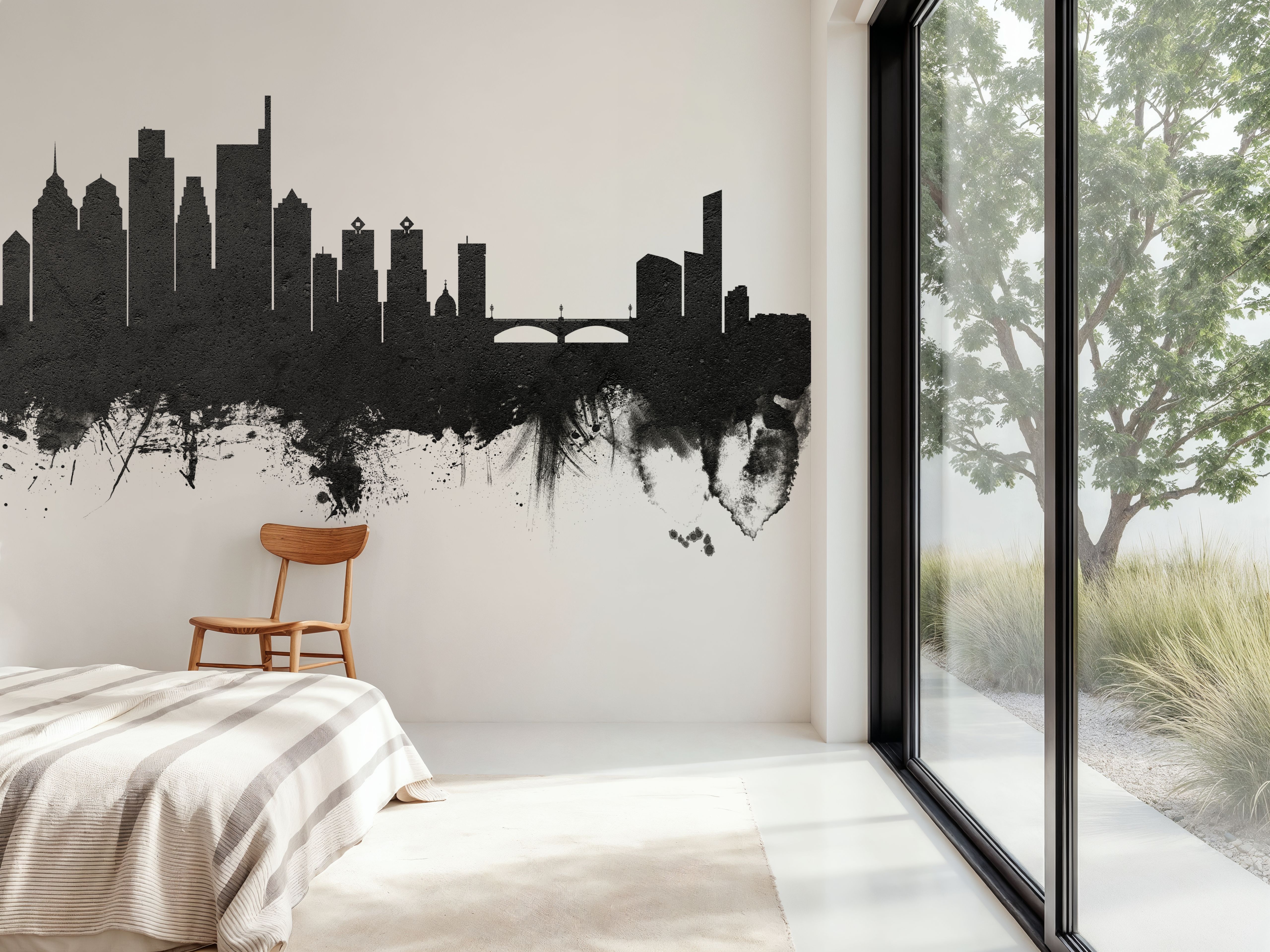 Philadelphia Skyline Black & White