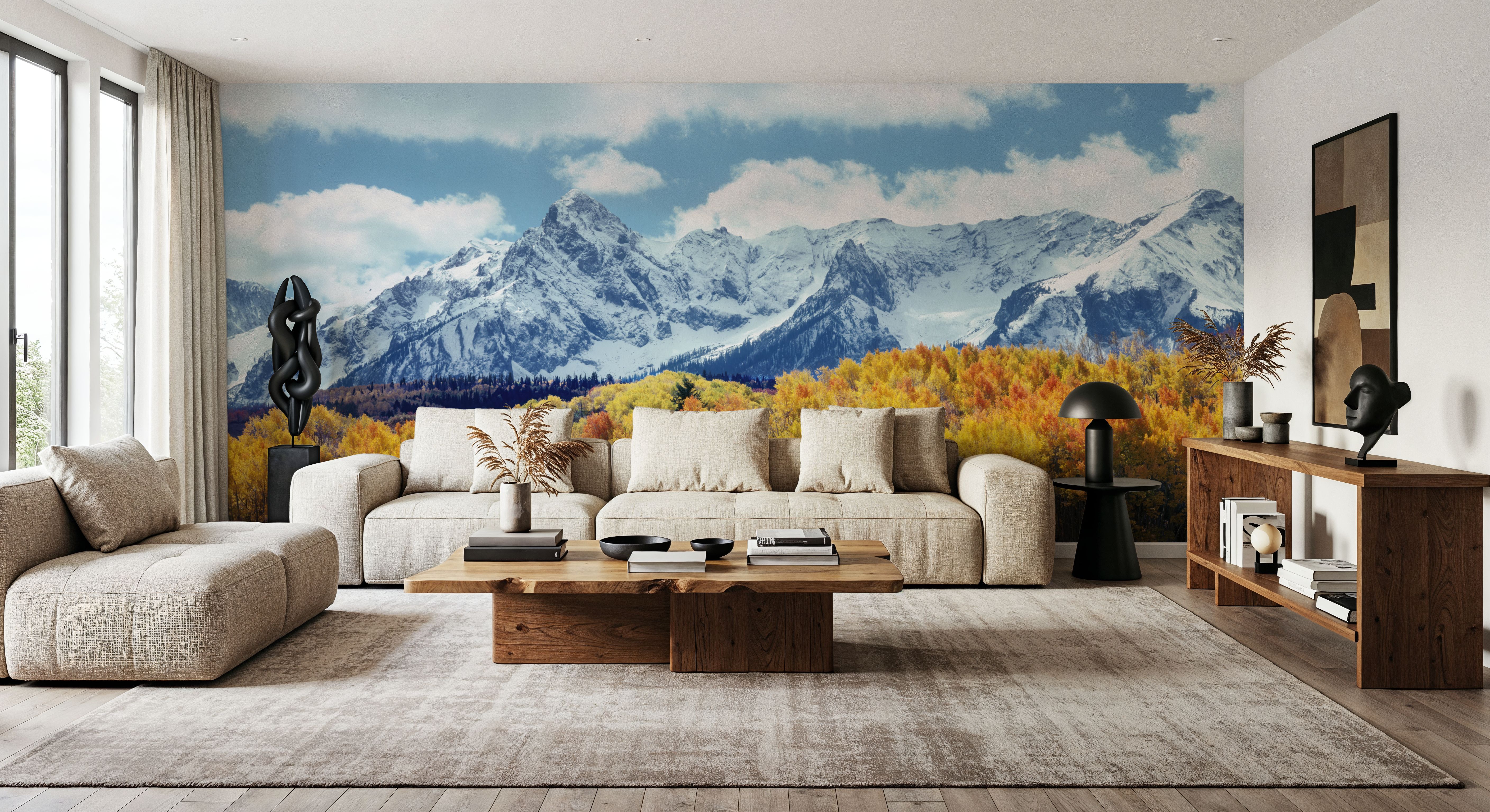 Misty Autumn Peaks Blue