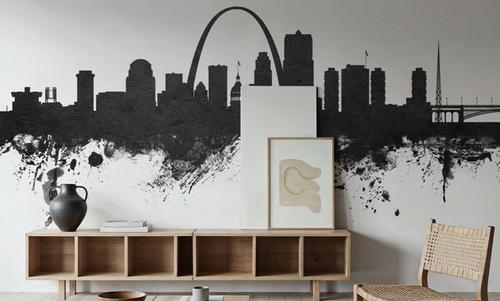 St Louis Missouri Skyline Black & White