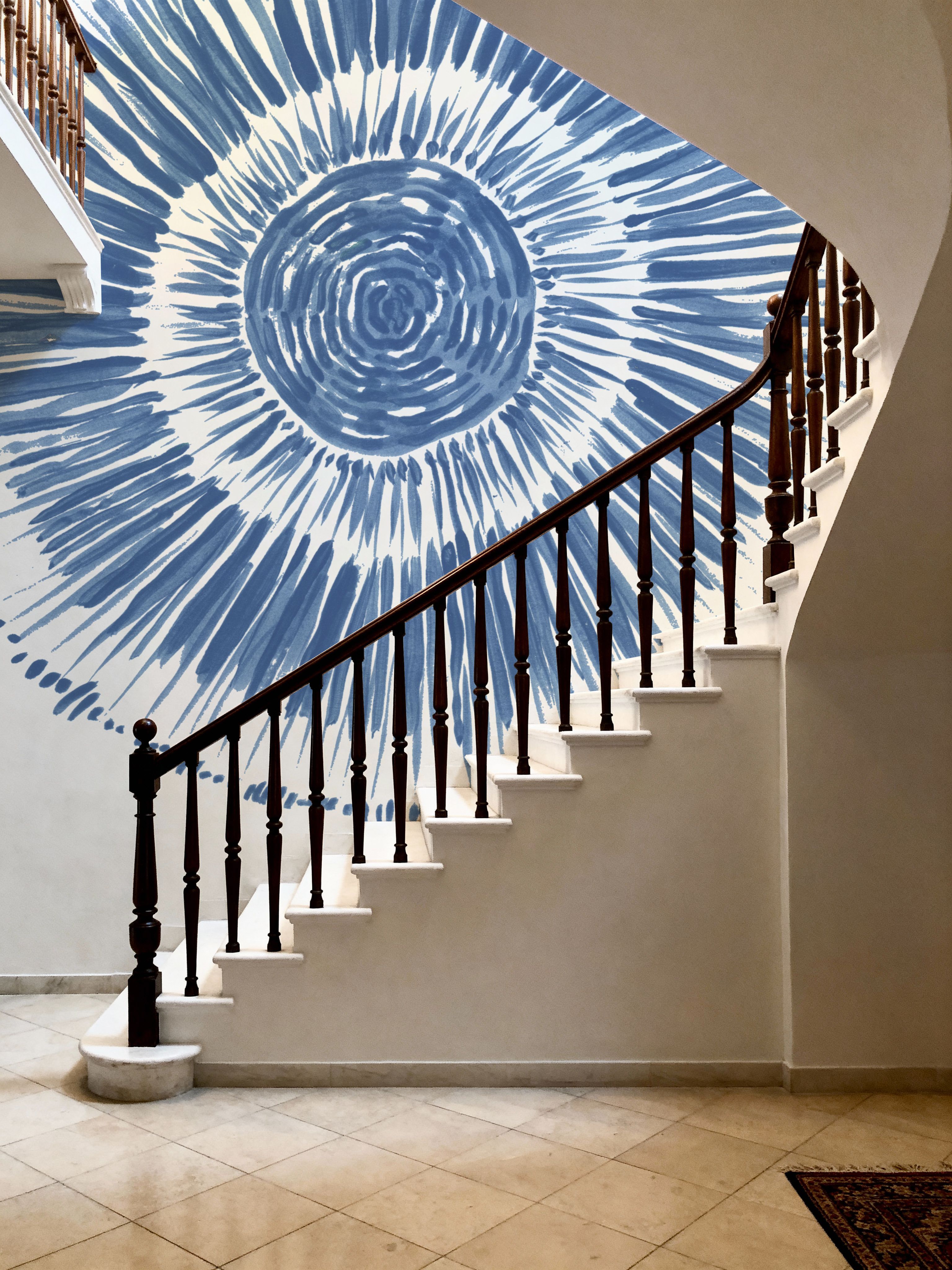 Coastal Block Print I Blue