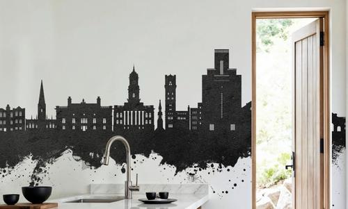 Birkehead England Skyline Black & White