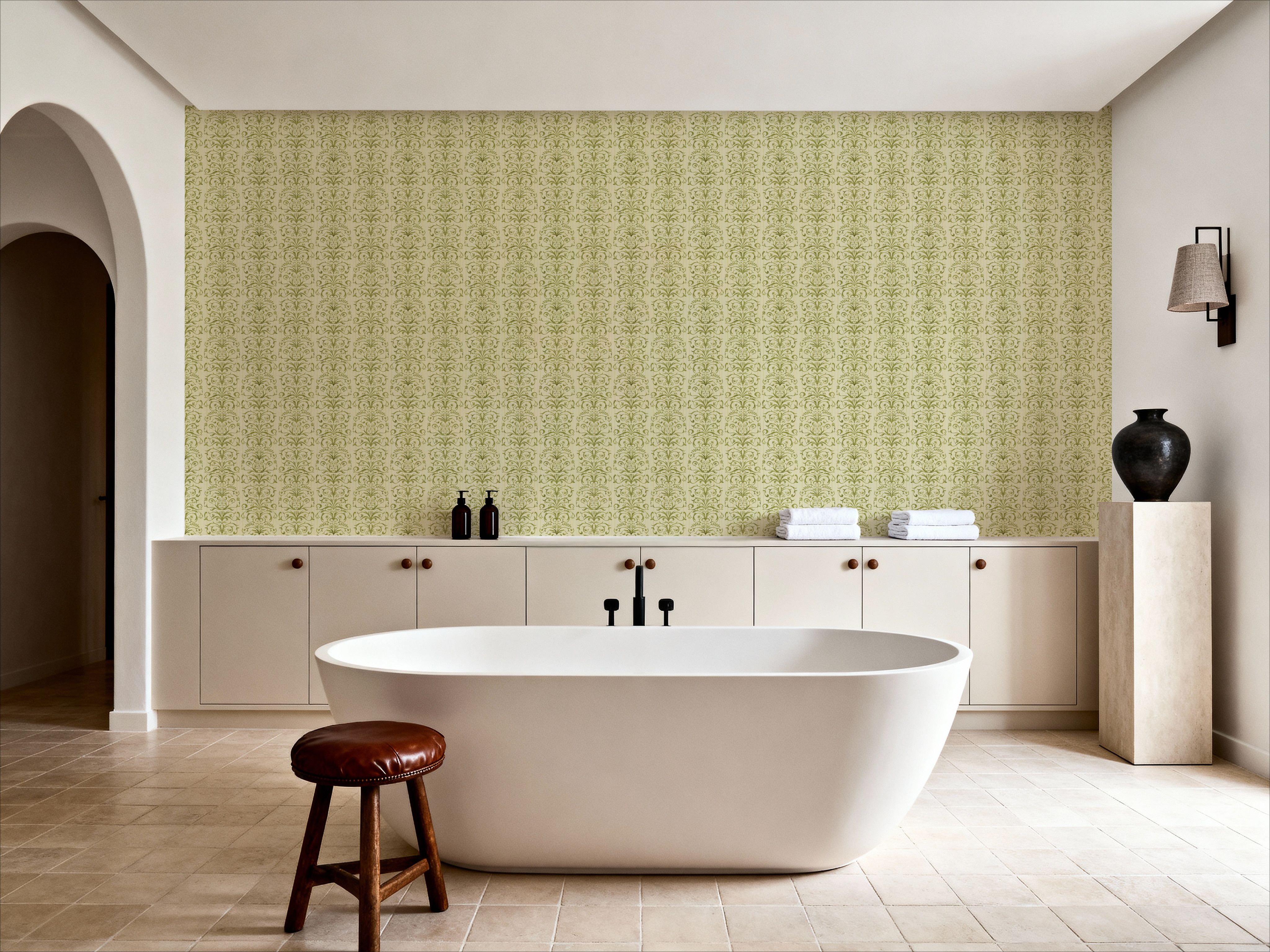 Ornate Stripes, Olive