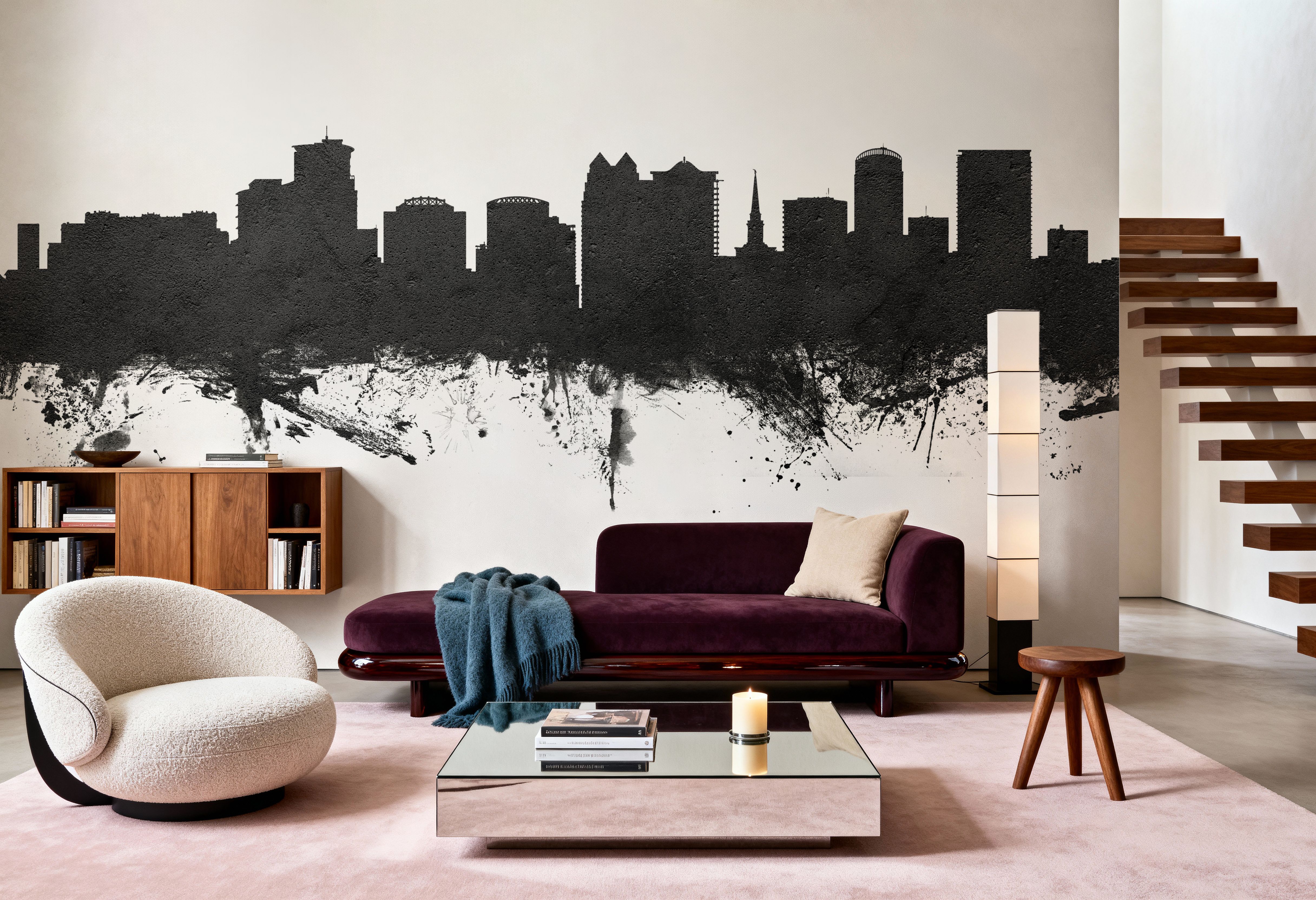 Orlando Florida Skyline Black & White, Wallpaper