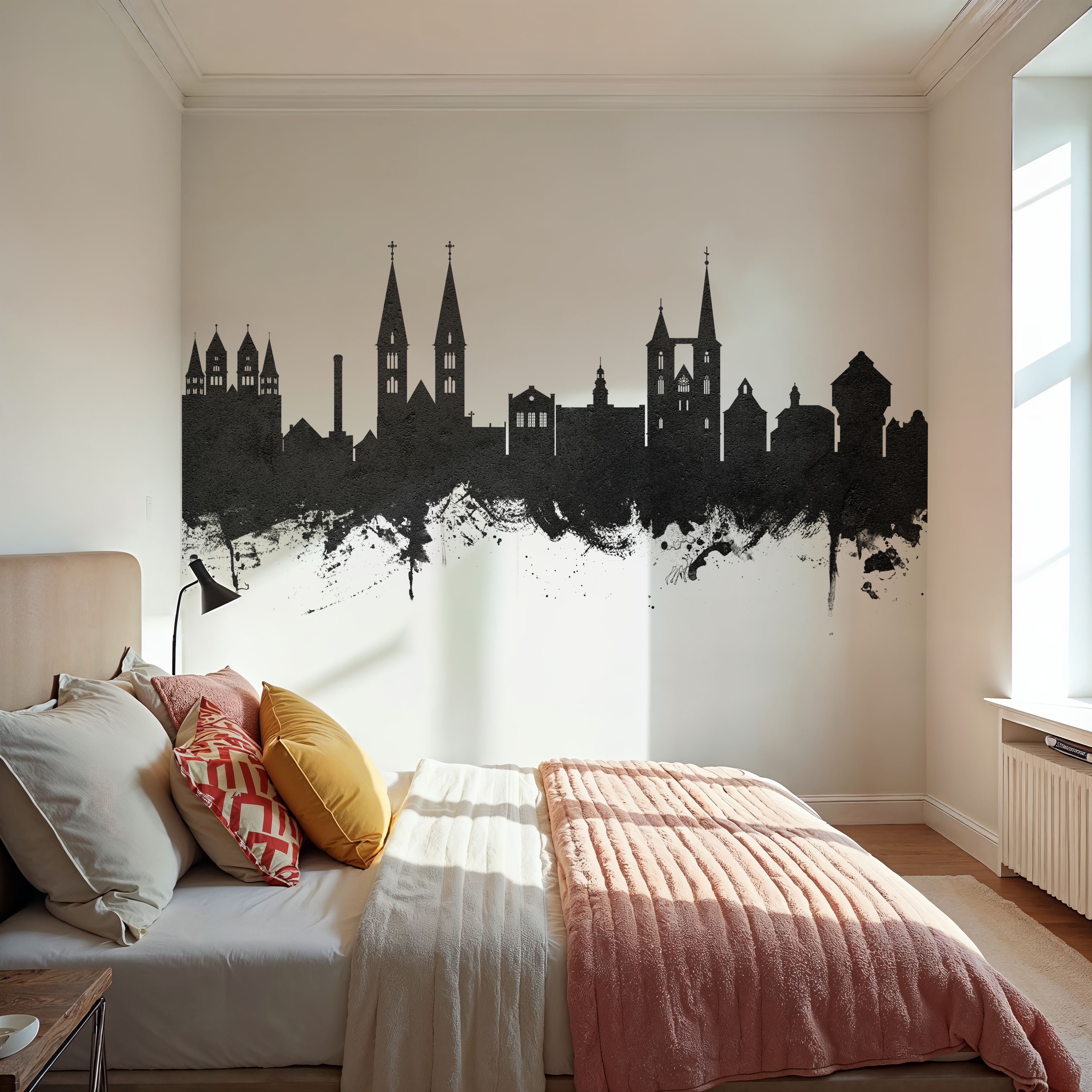 Halberstadt Germany Skyline Black & White