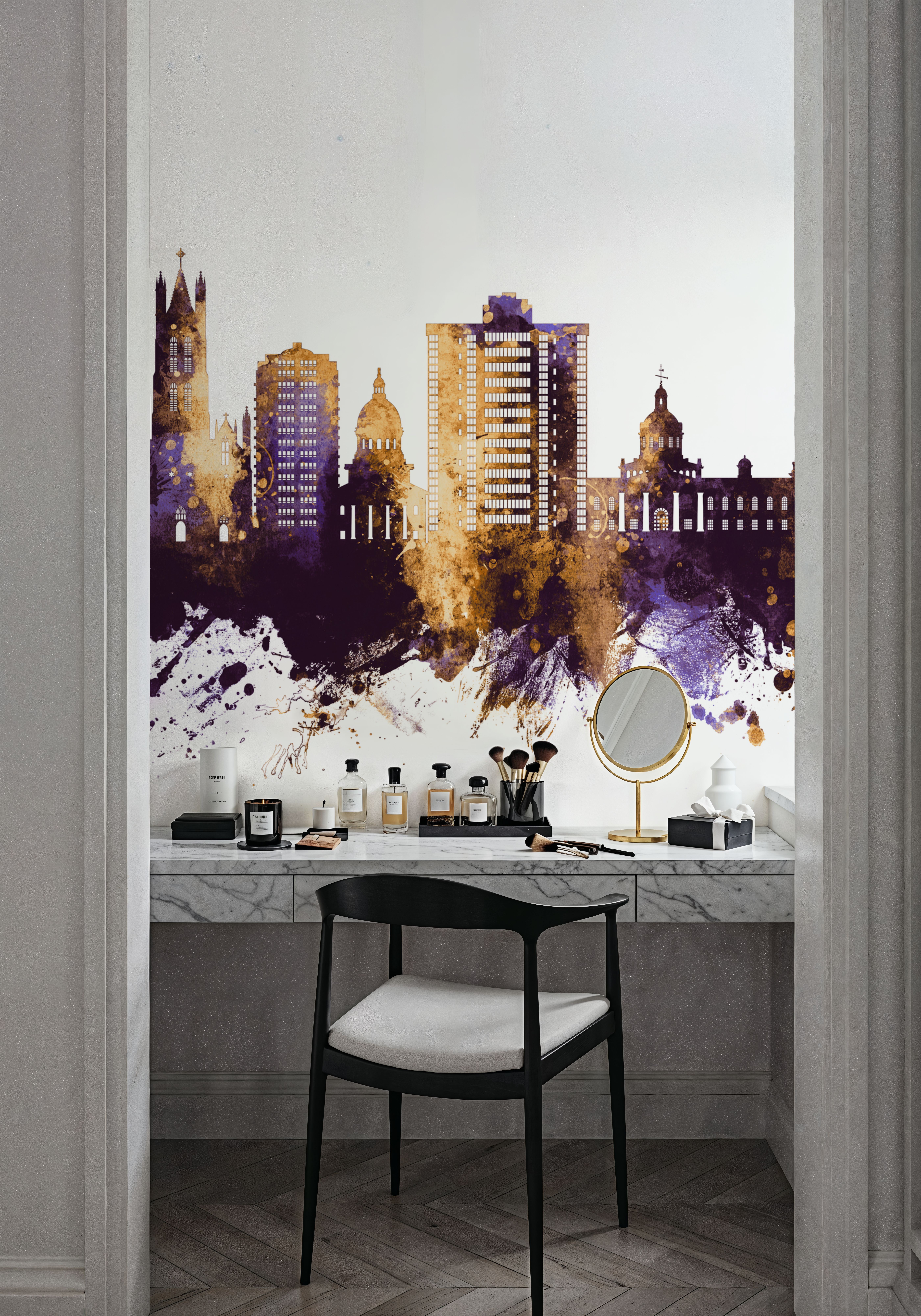 Kingston Canada Skyline Purple & Gold 