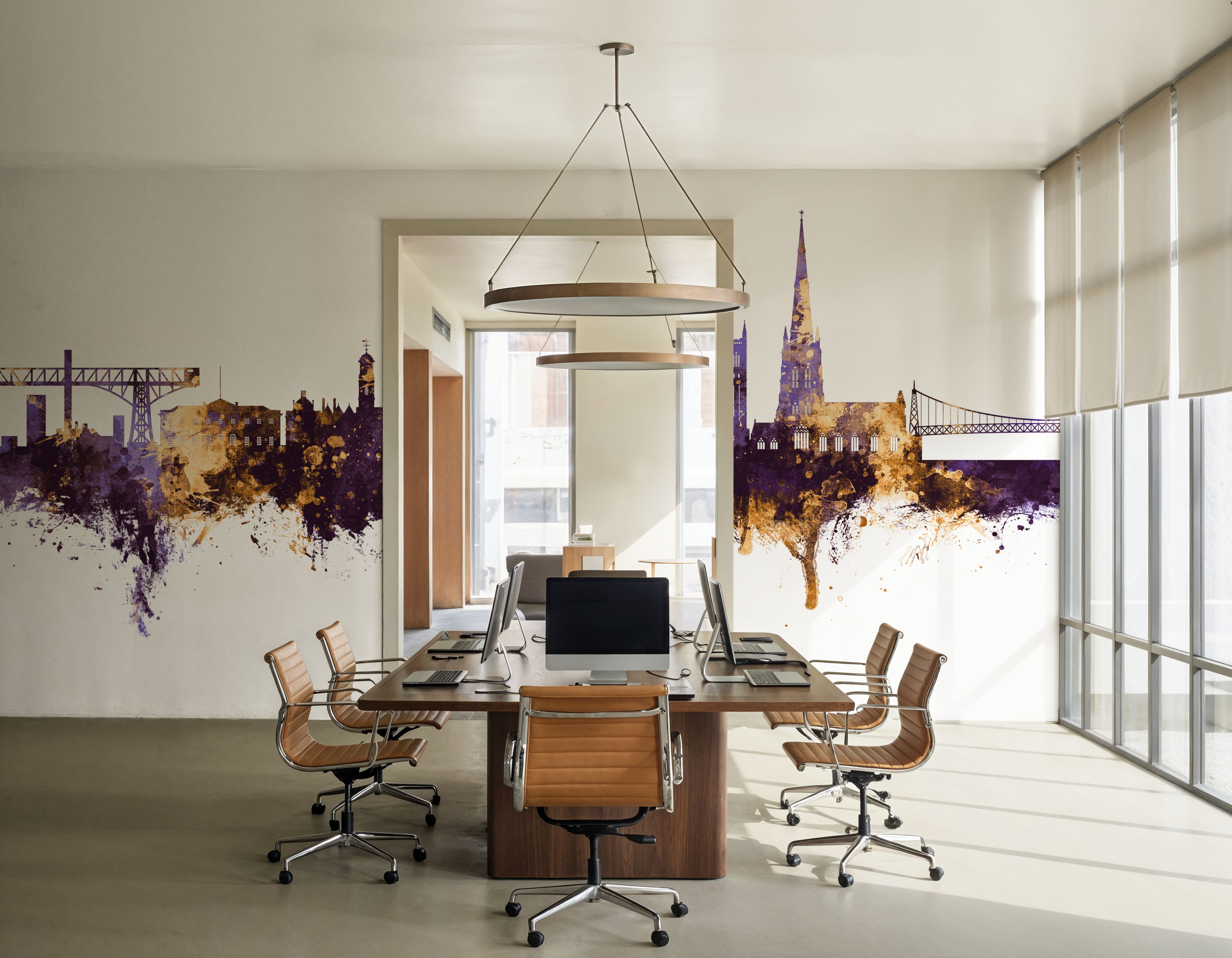 Warrington England Skyline Purple & Gold