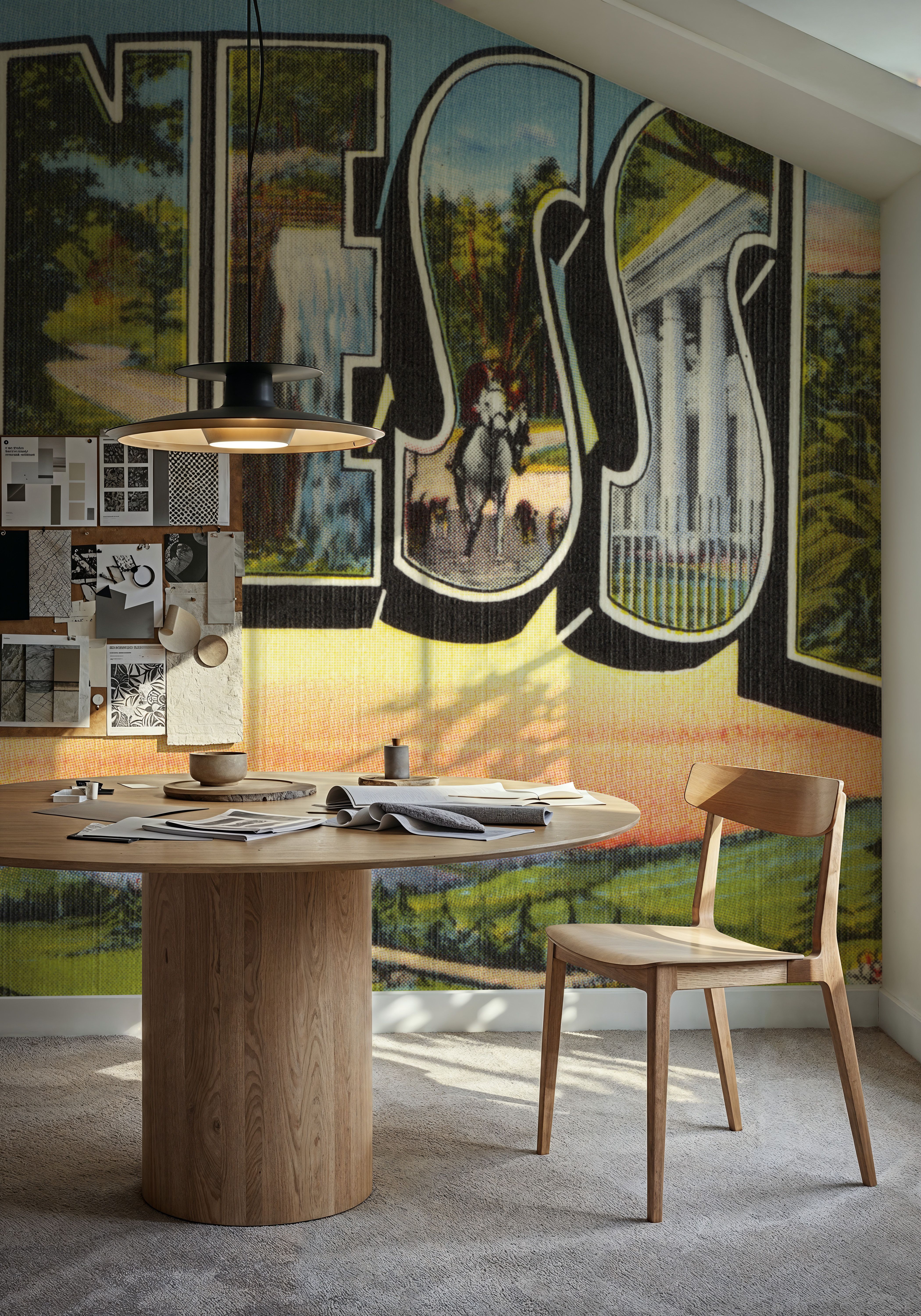 Greetings from Tennessee Landscape - Screenprint Postcard