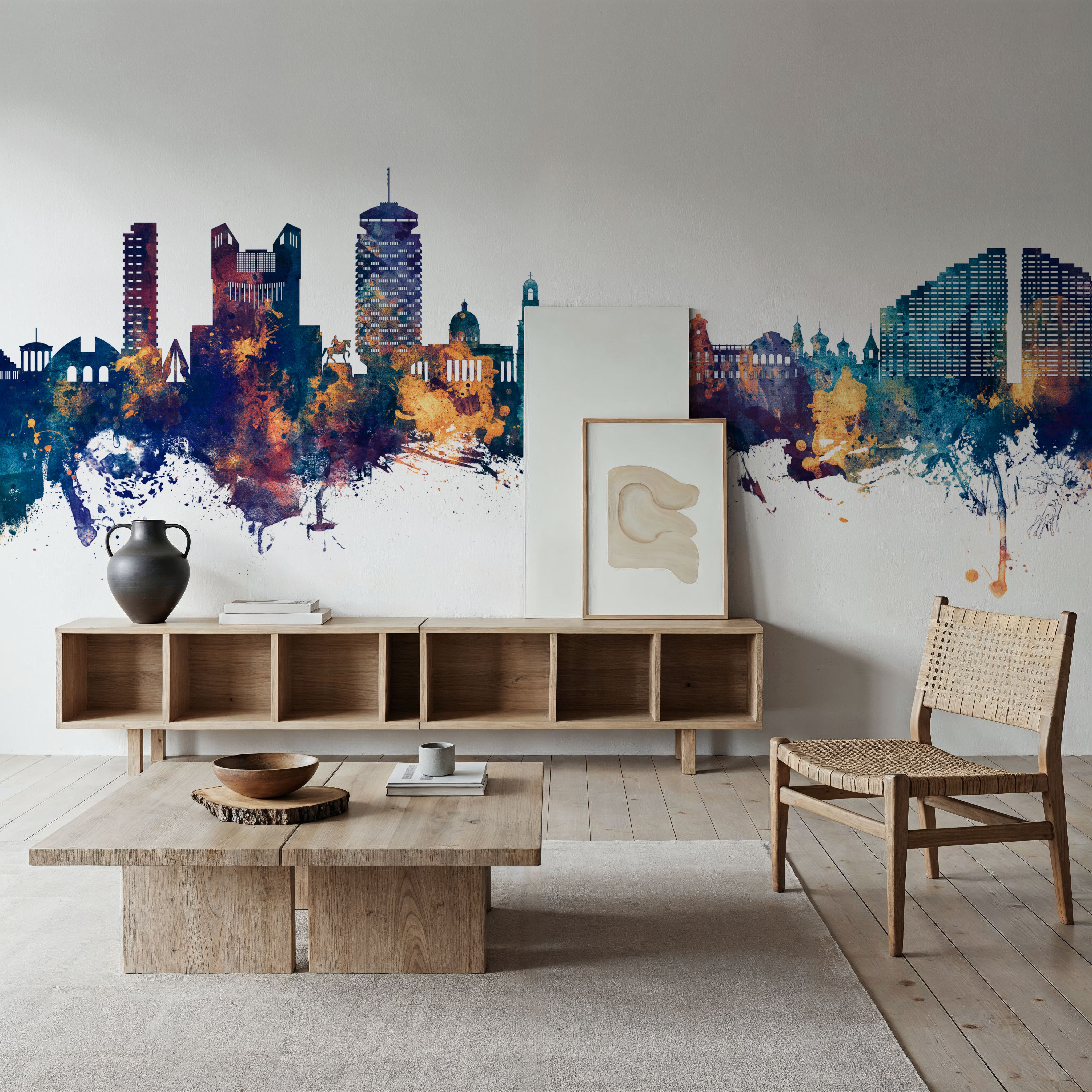 Chisinau Moldova Skyline Blue & Bronze