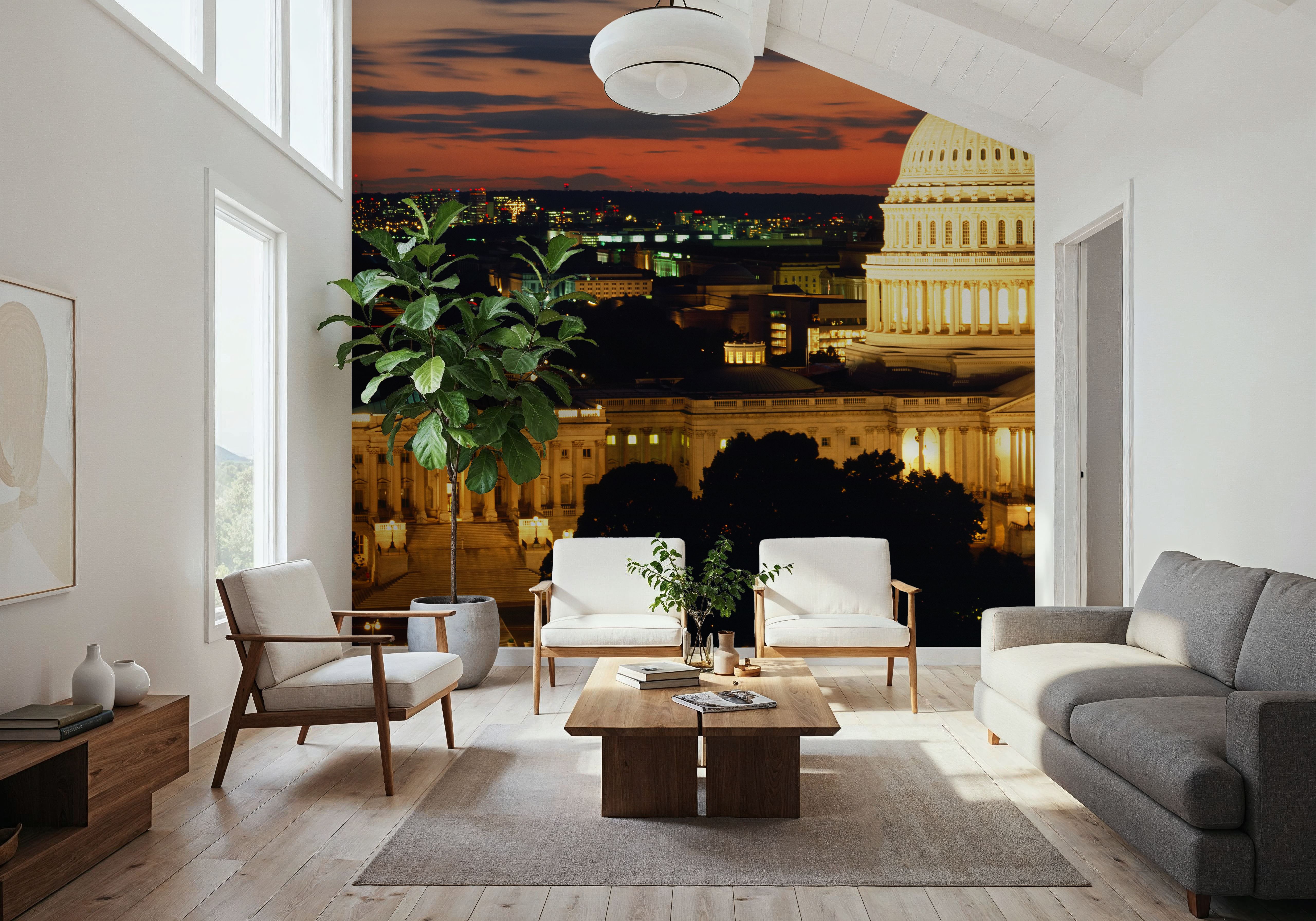 Capitol Twilight Red, Wallpaper