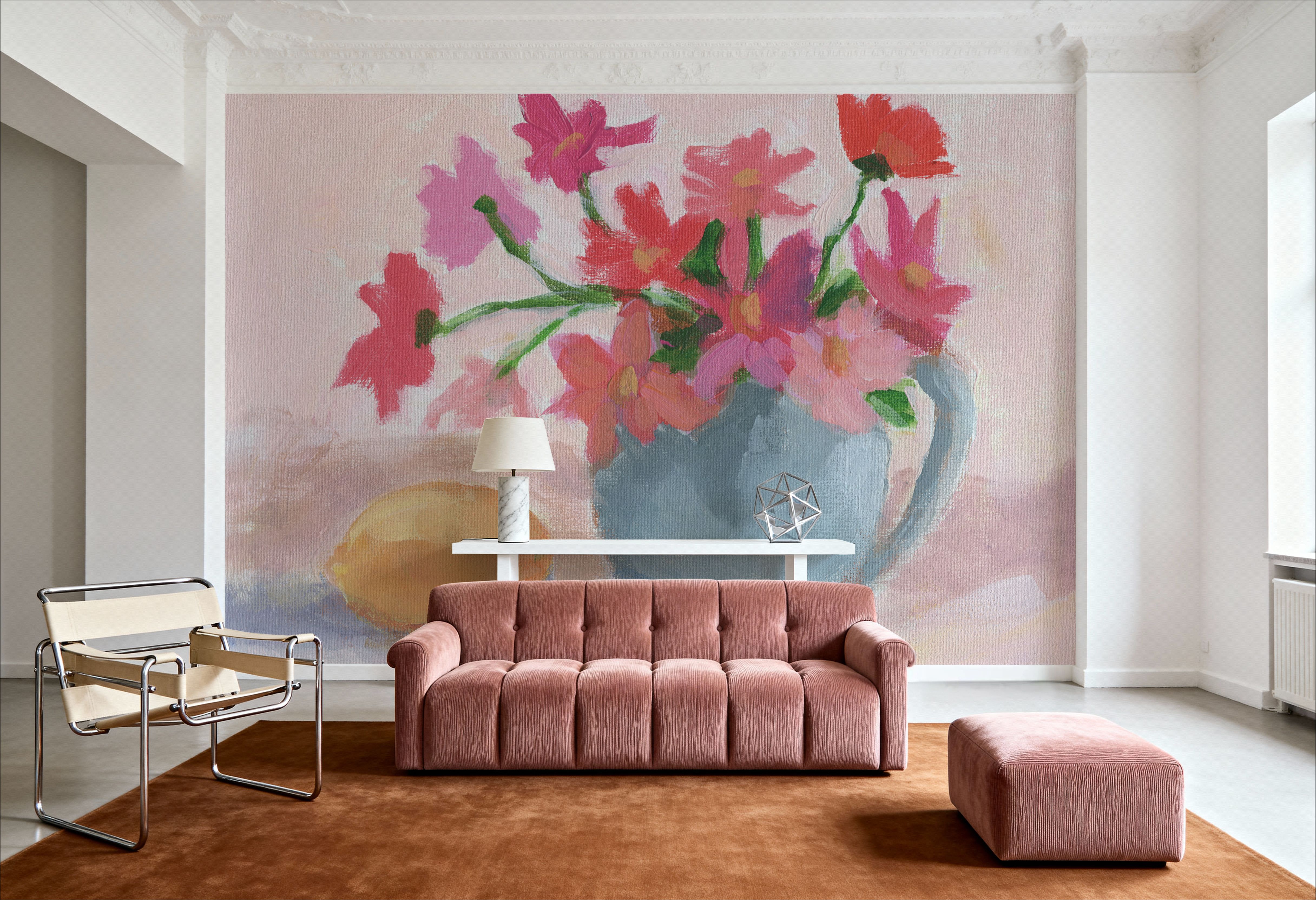 Pink Flowers with Lemon