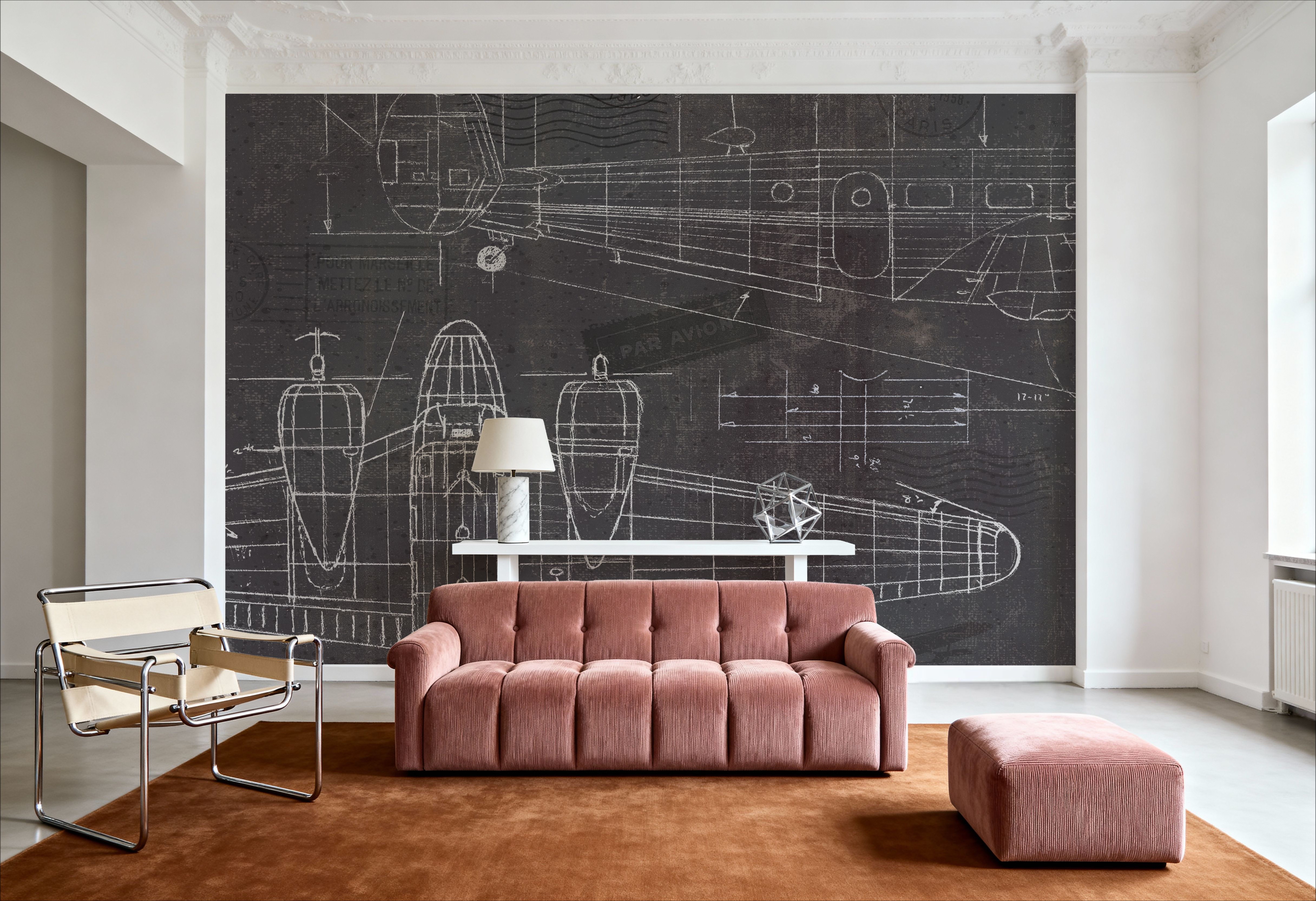 Plane Blueprint III, Wallpaper