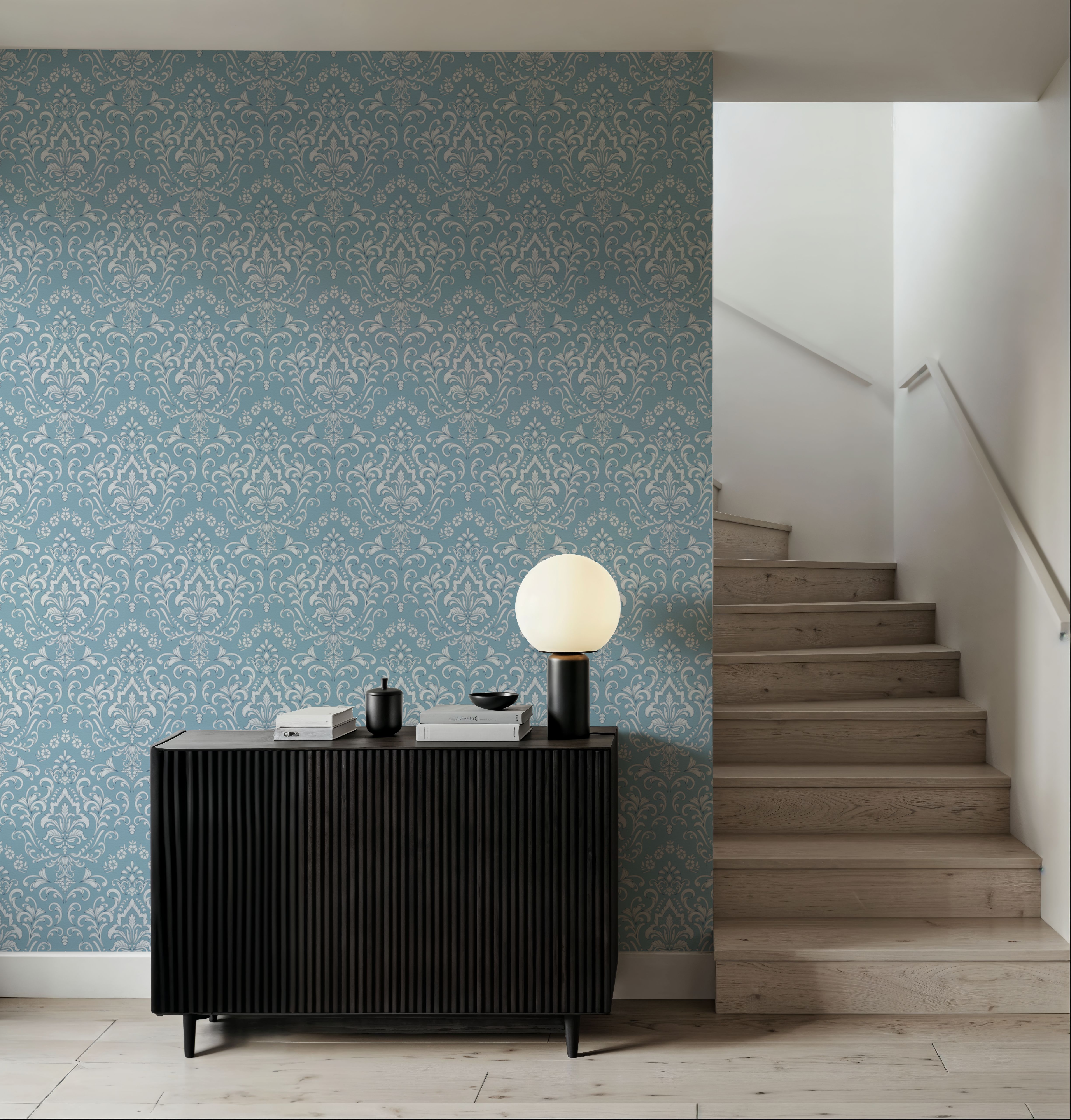 Ludovici Pattern, French Blue, Papier peint