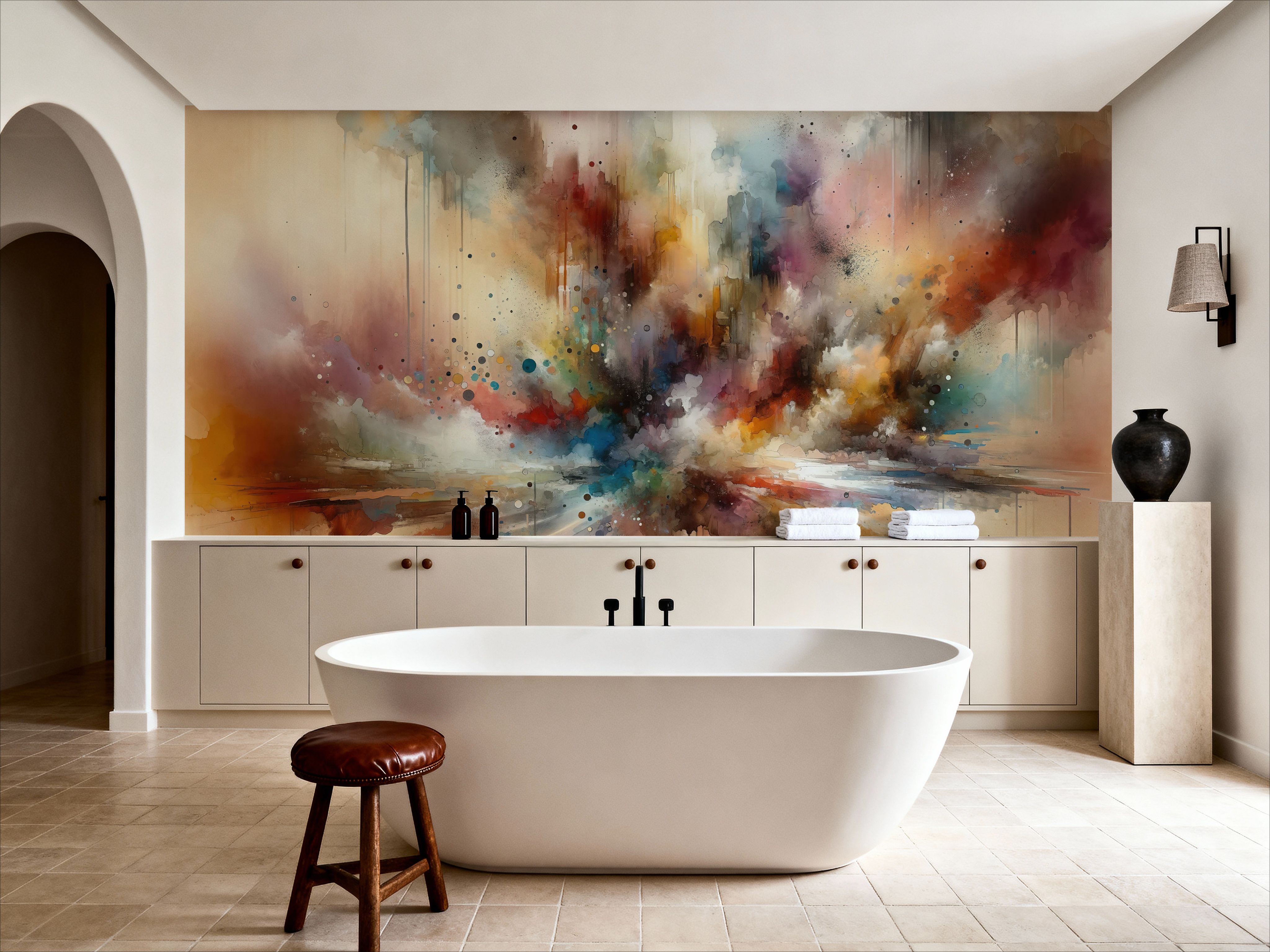 Abstract Journey in Earthy Colors