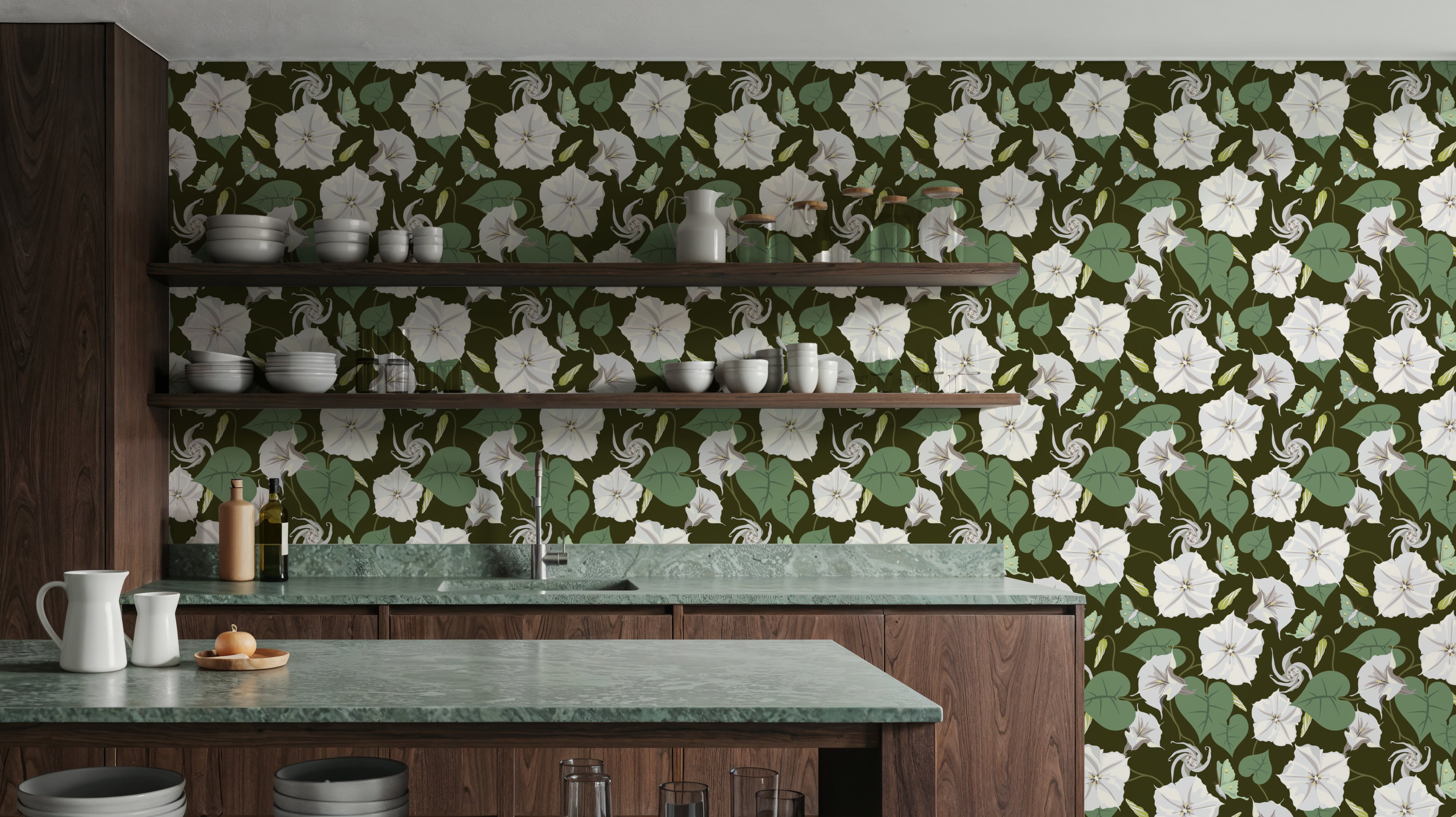 Moon Vine, Olive Green