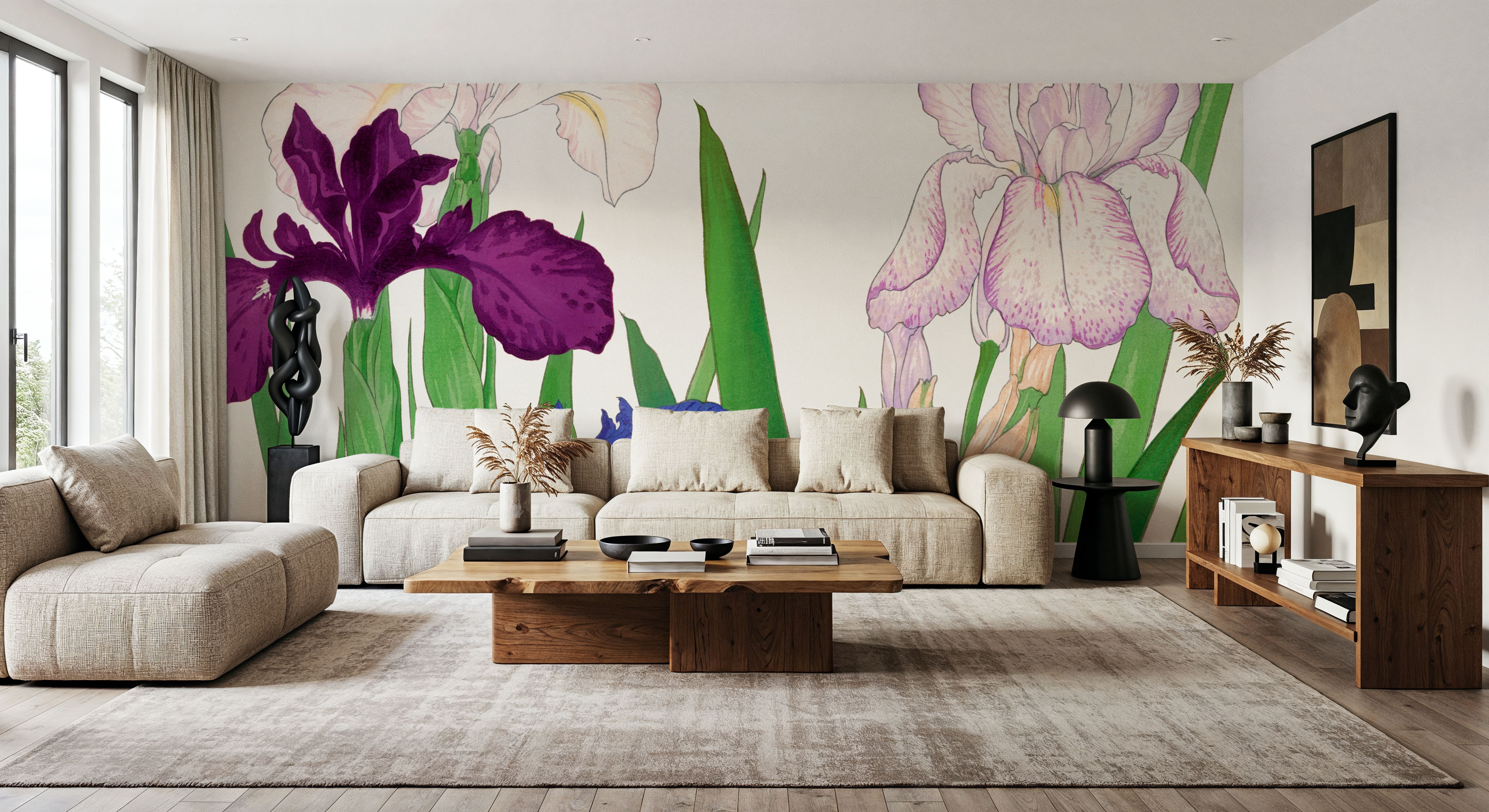 Tanigami irises, Papier peint