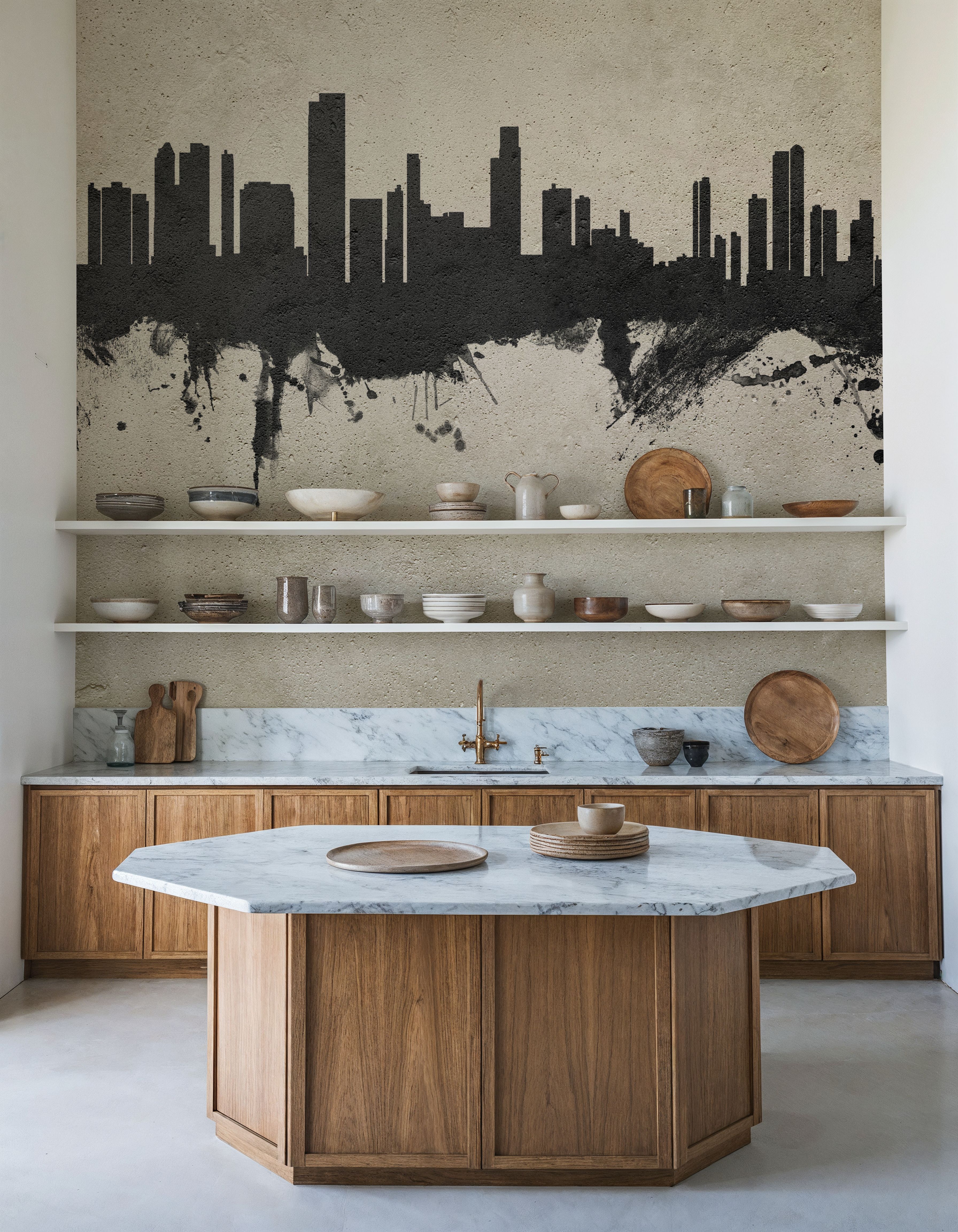 Honolulu Hawaii Skyline Concrete