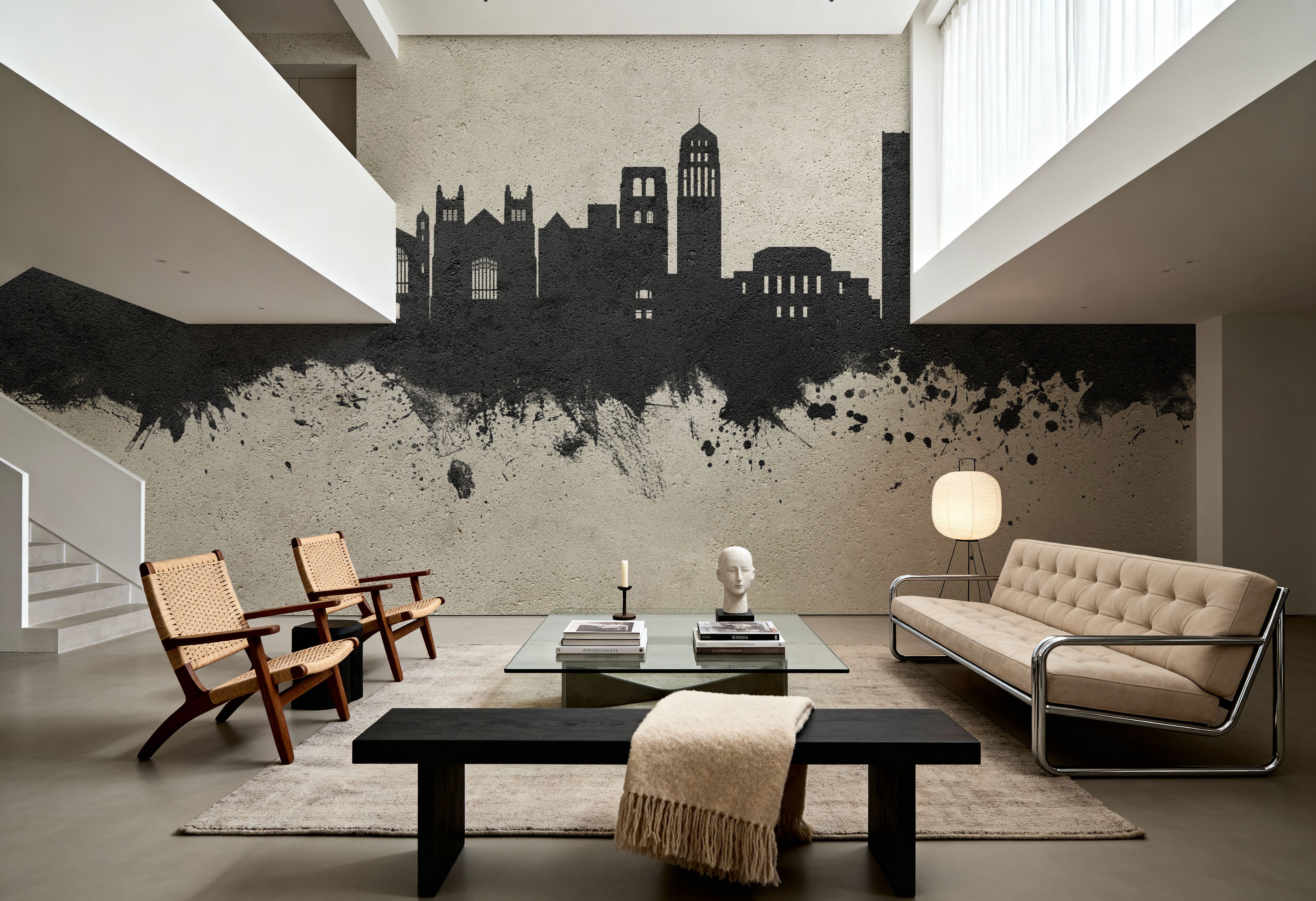 Ann Arbor Michigan Skyline Concrete, Wallpaper