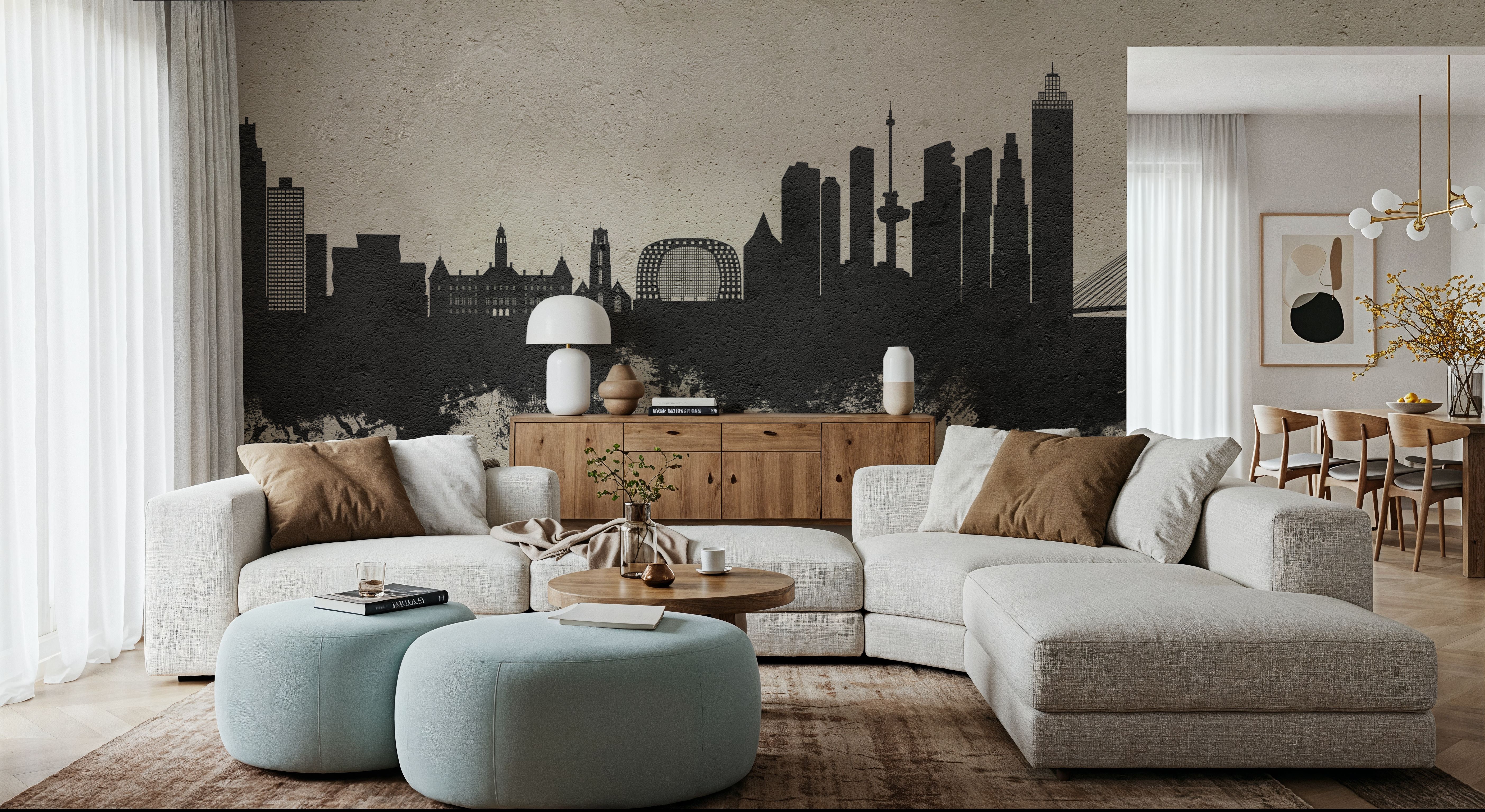 Rotterdam The Netherands Skyline Concrete