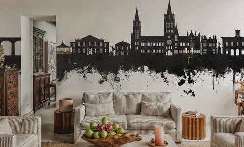 Truro England Skyline Black & White