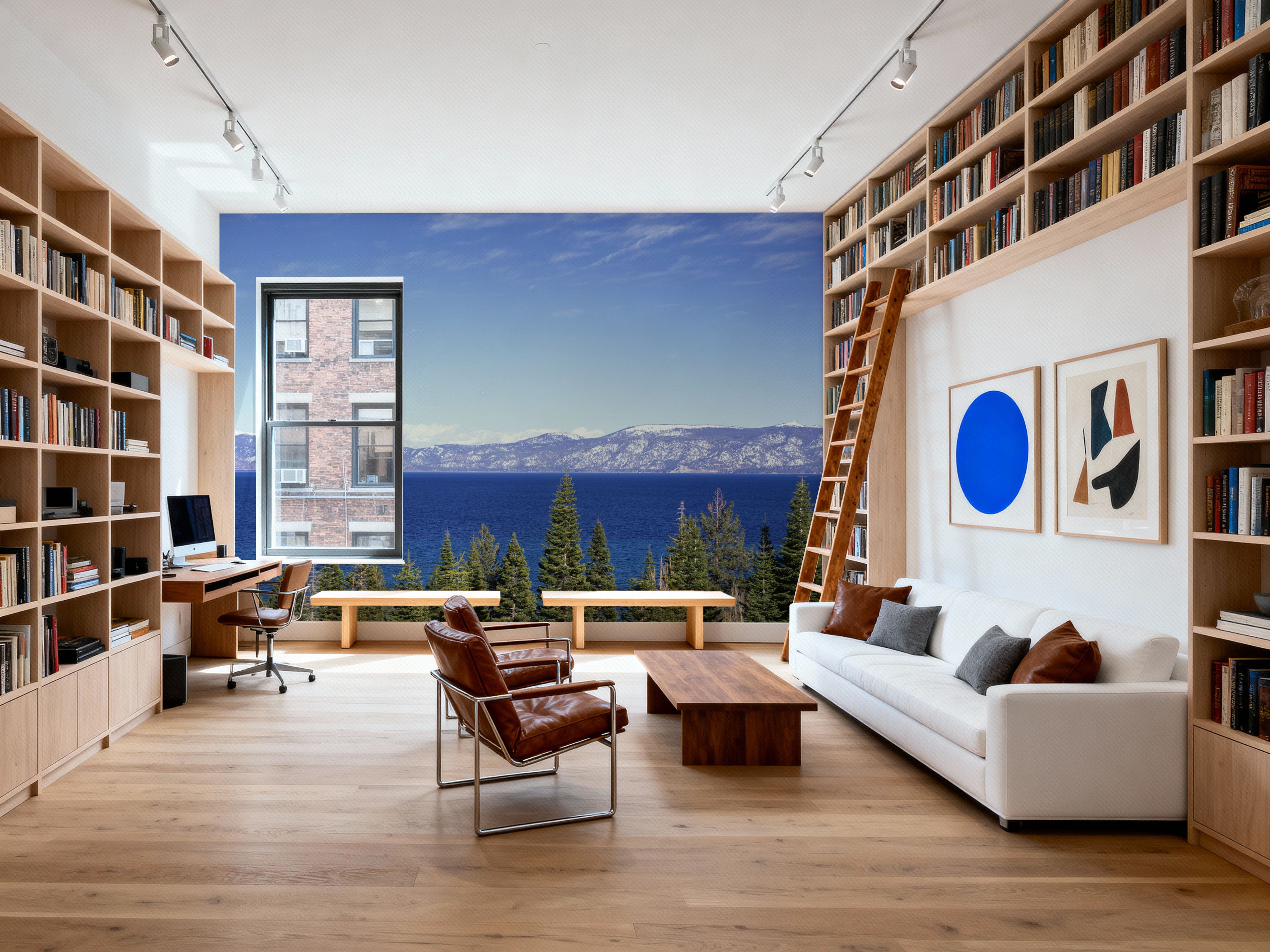 Mountain Lake Reflection Blue