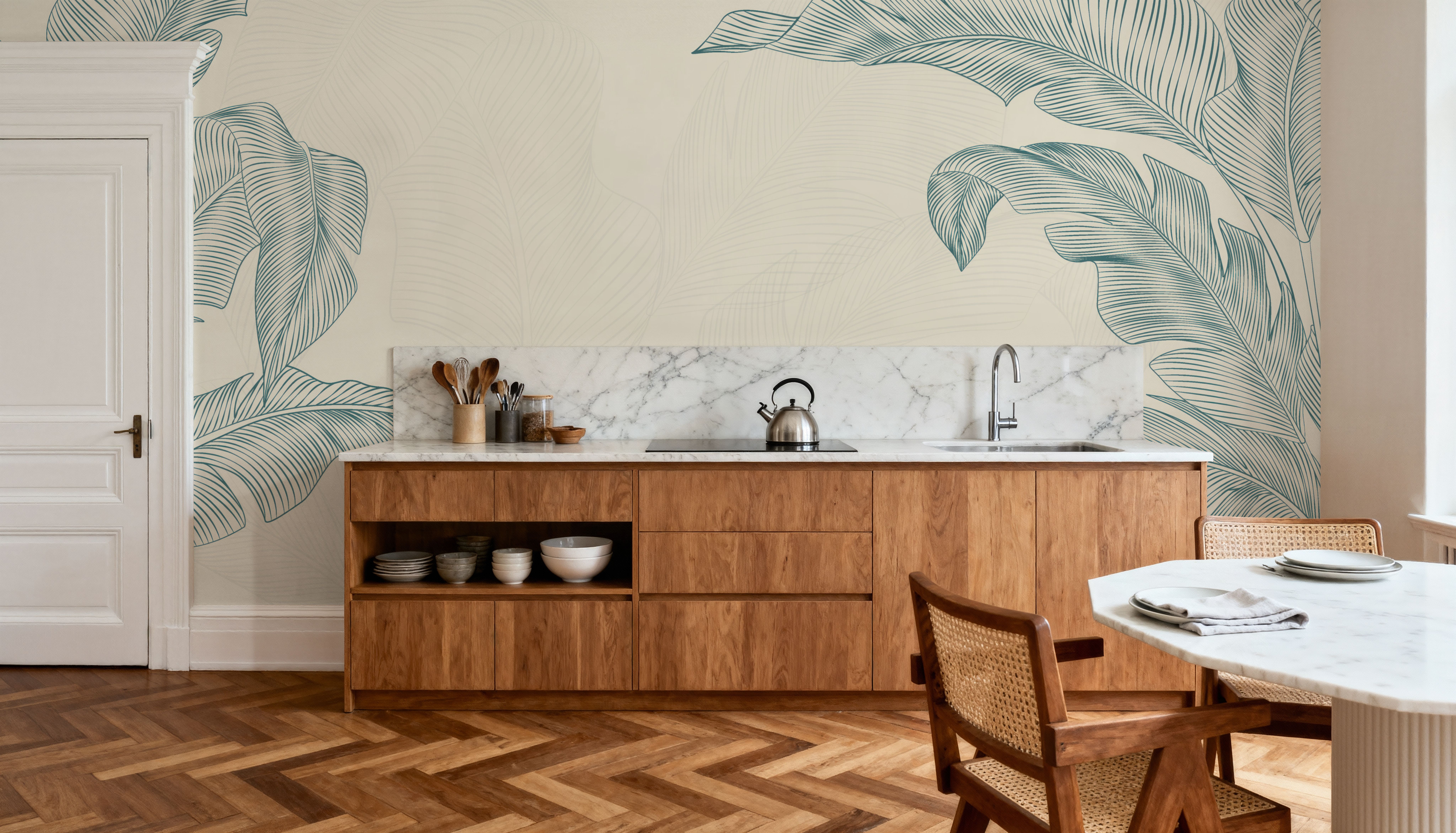 Tropical Line Art, Wallpaper