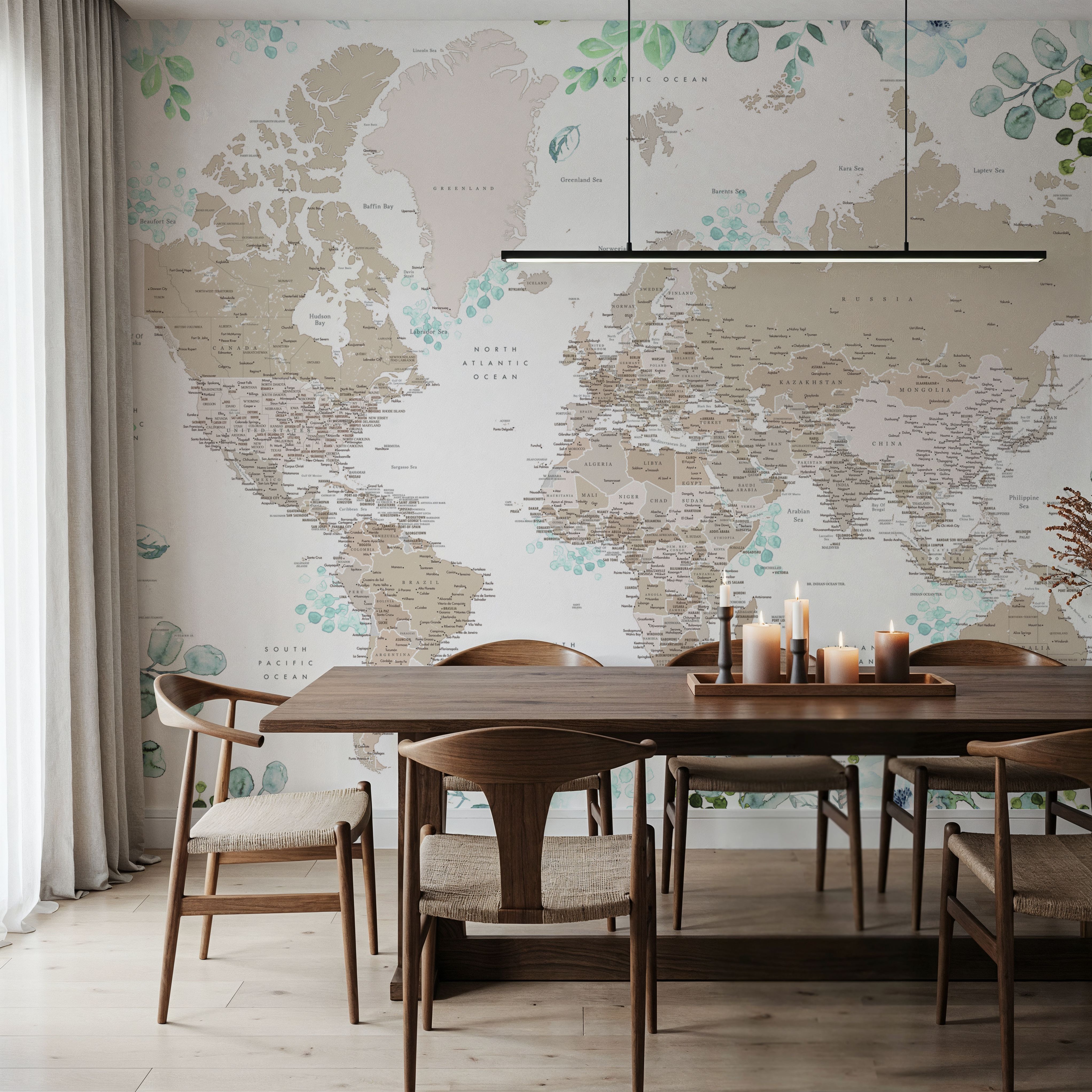 World Map Cities - Leanne