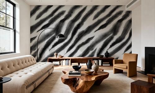 Watercolor Tiger Stripes, Zebra