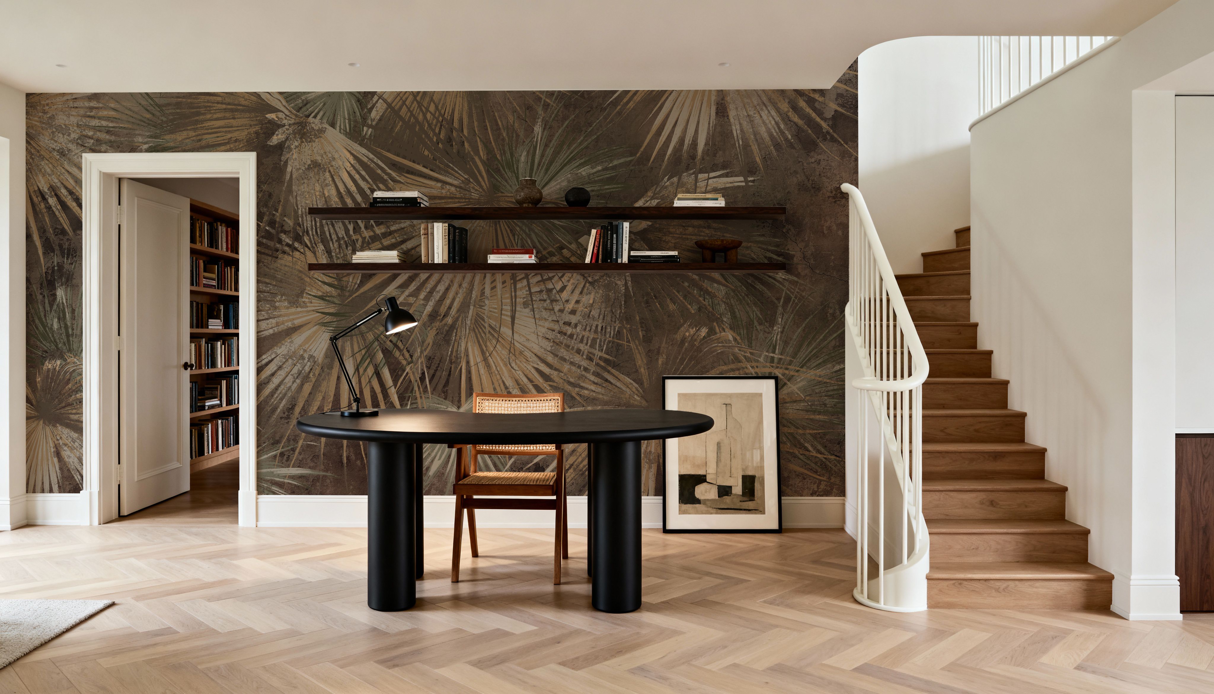 Retro Sunny Palms, Papel pintado