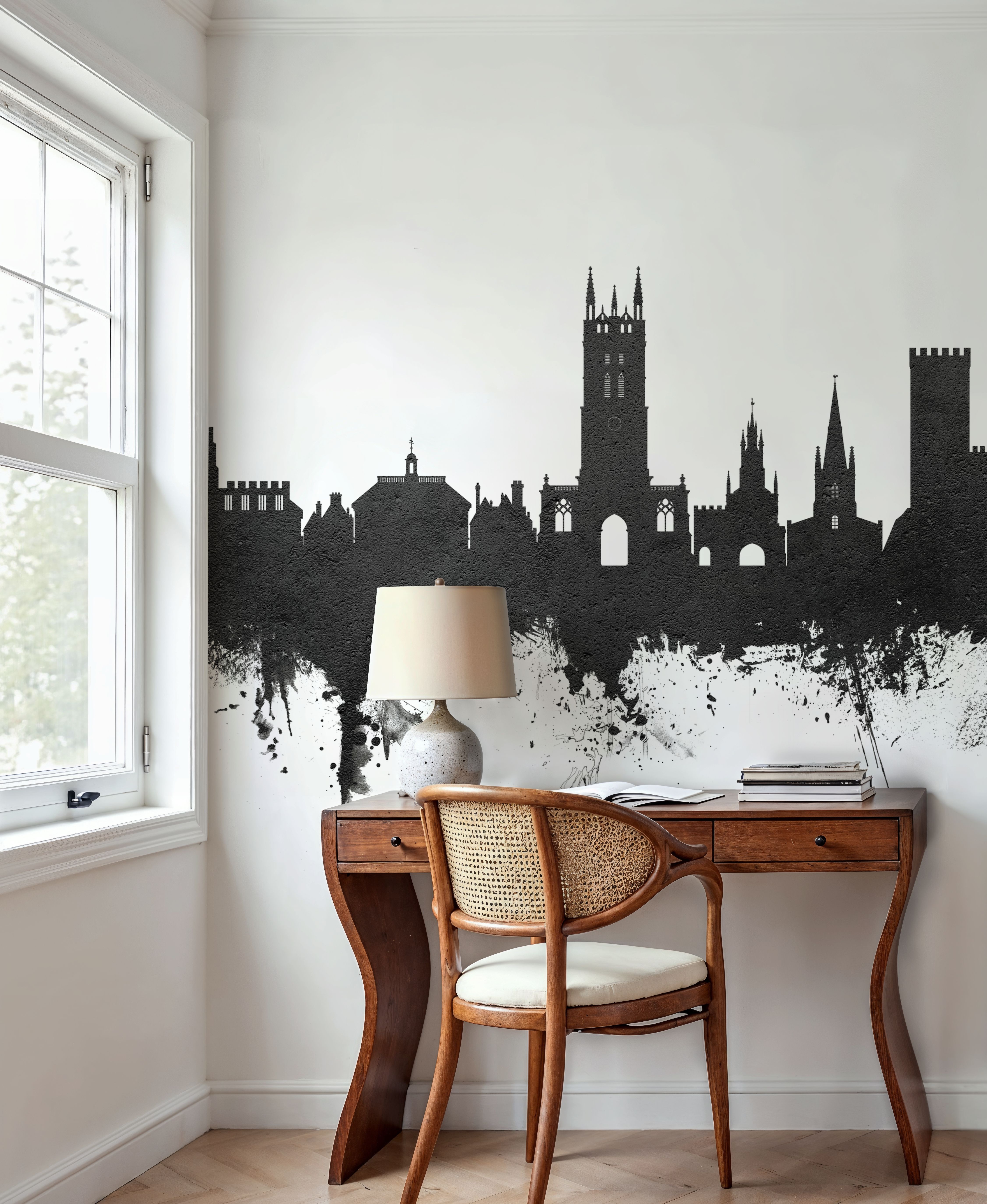 Warwick England Skyline Black & White