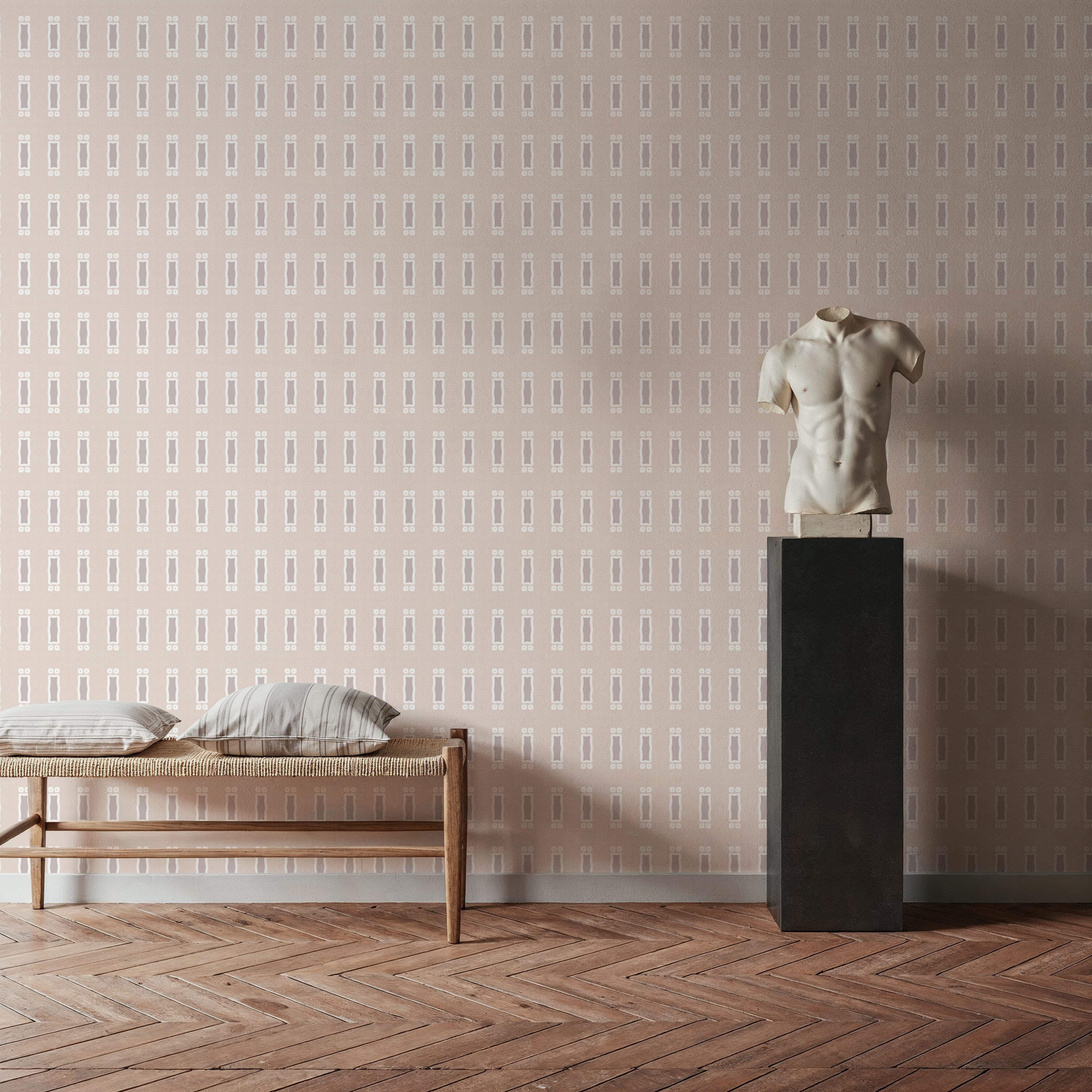 Zelij Rectangles And Leaves, Wallpaper