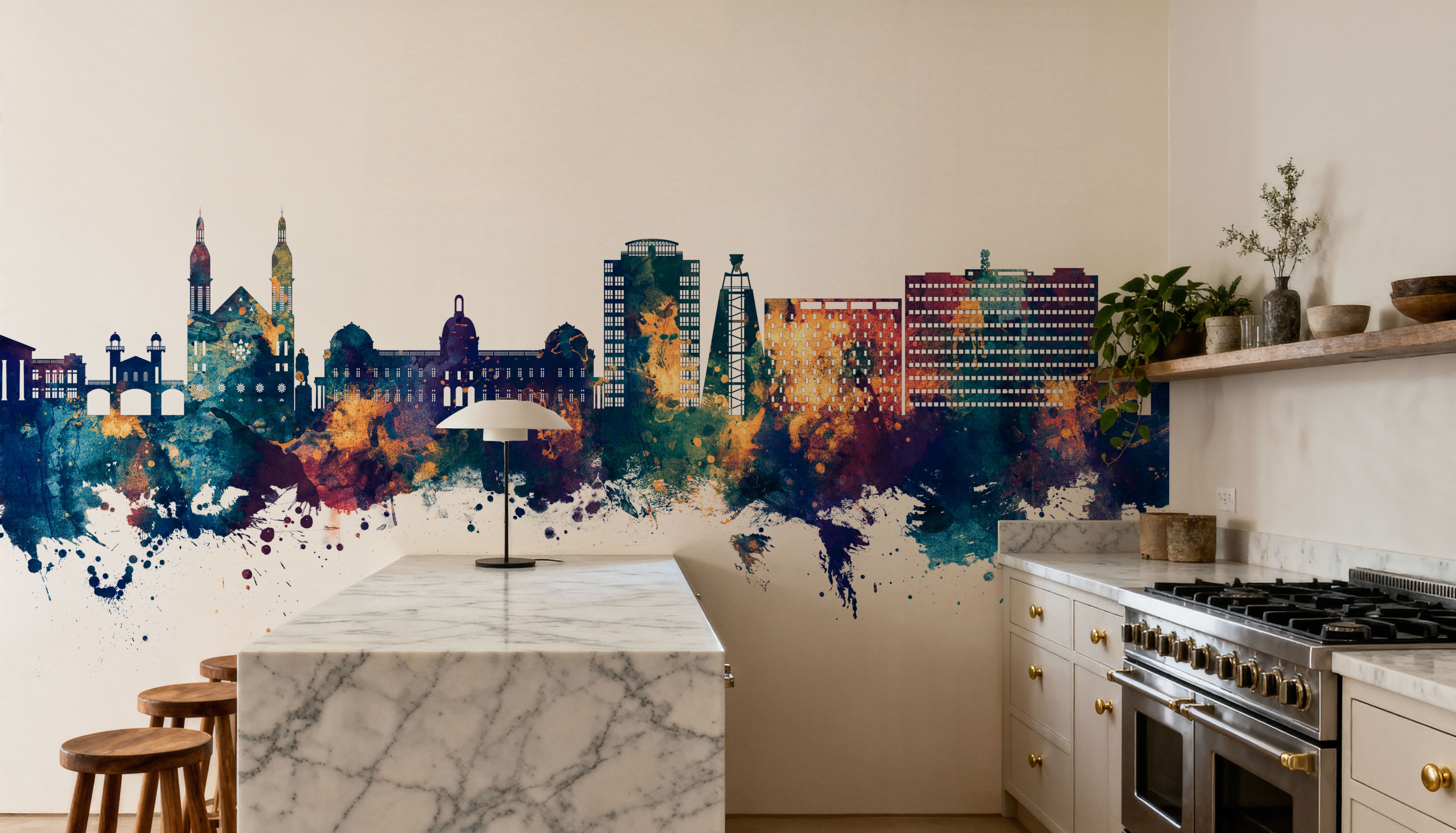 Port-au-Prince Haiti Skyline Blue & Bronze