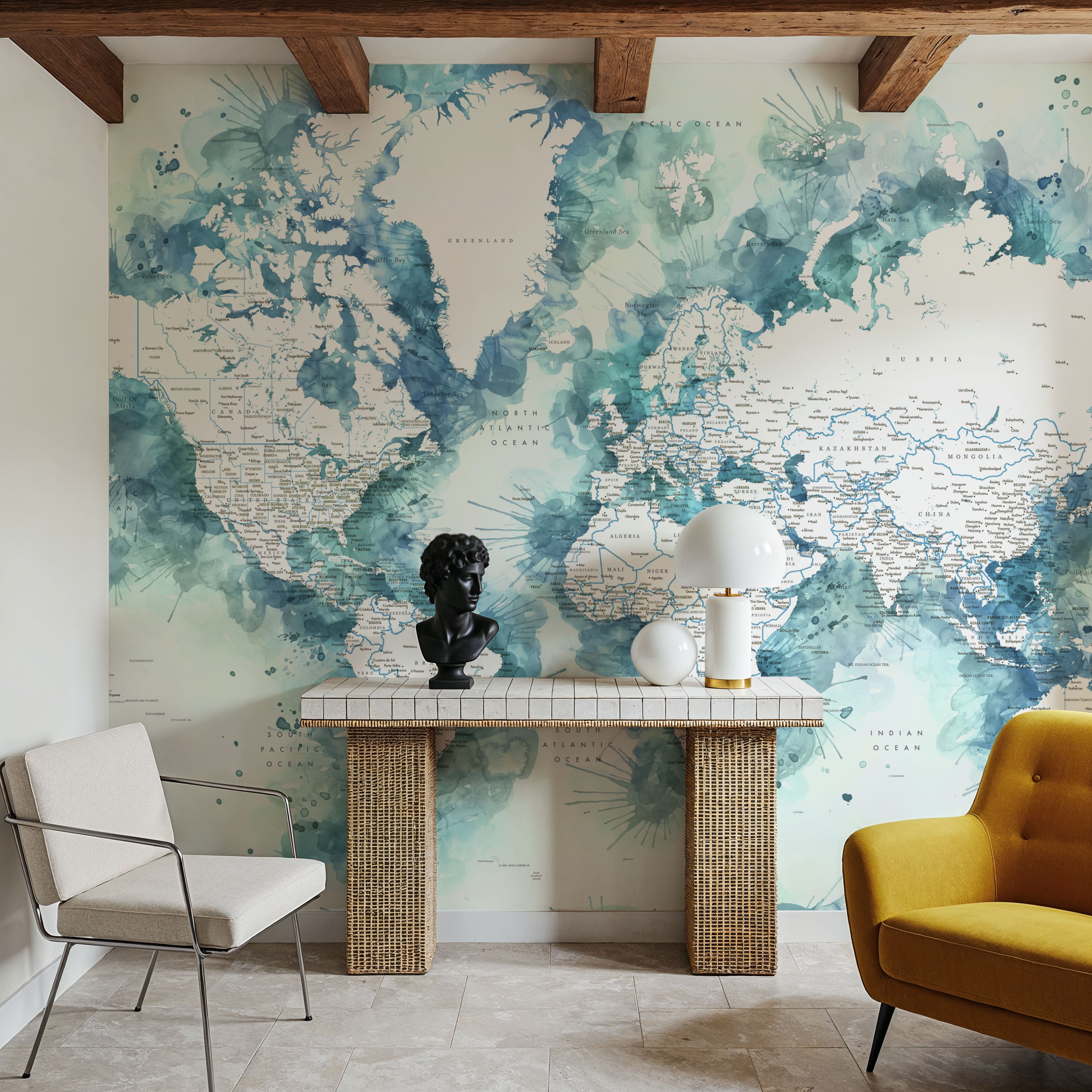 World Map Cities - Shari