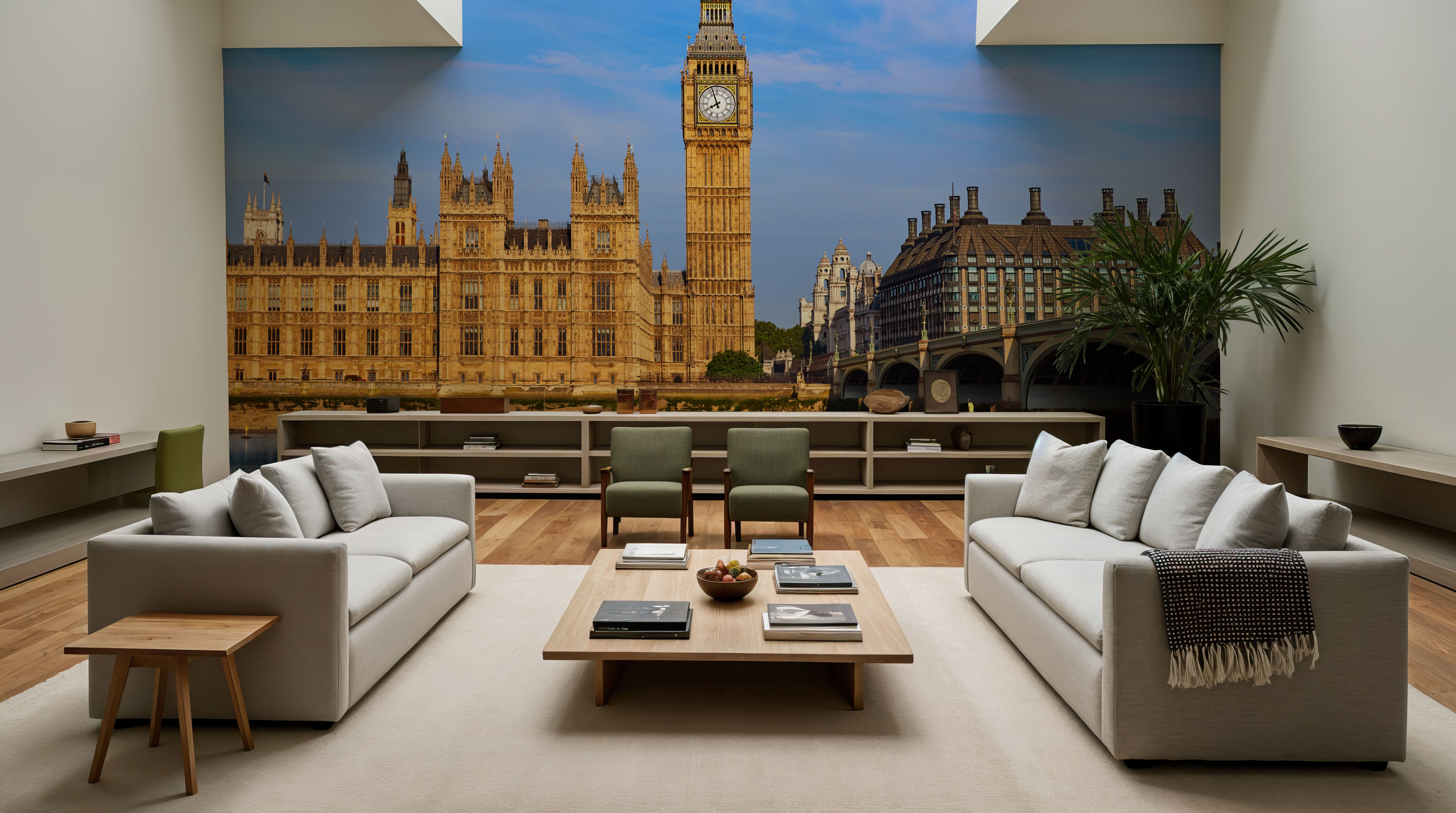 Big Ben Tower and Thames River, Wallpaper