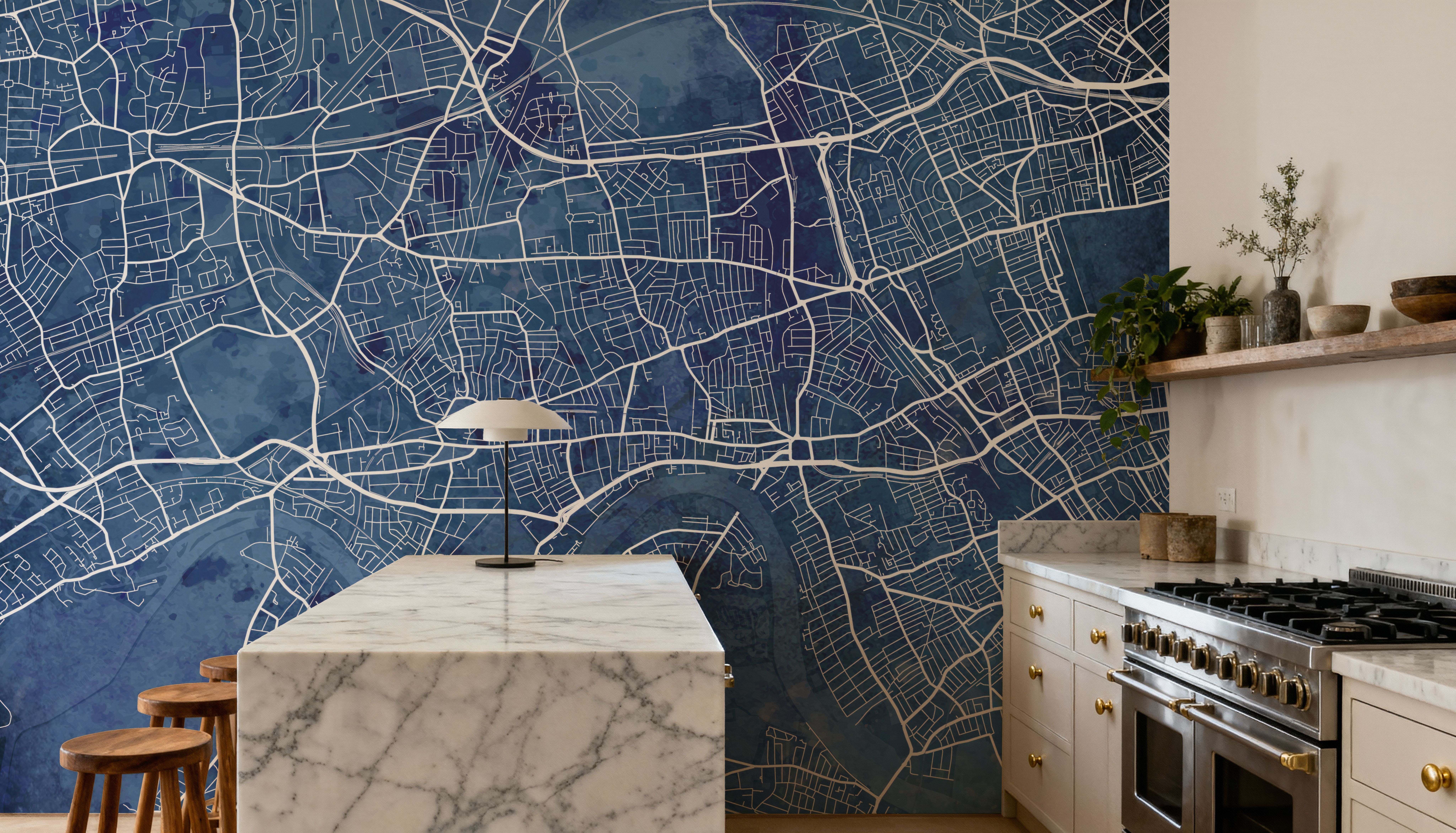 West London Blue, Wallpaper