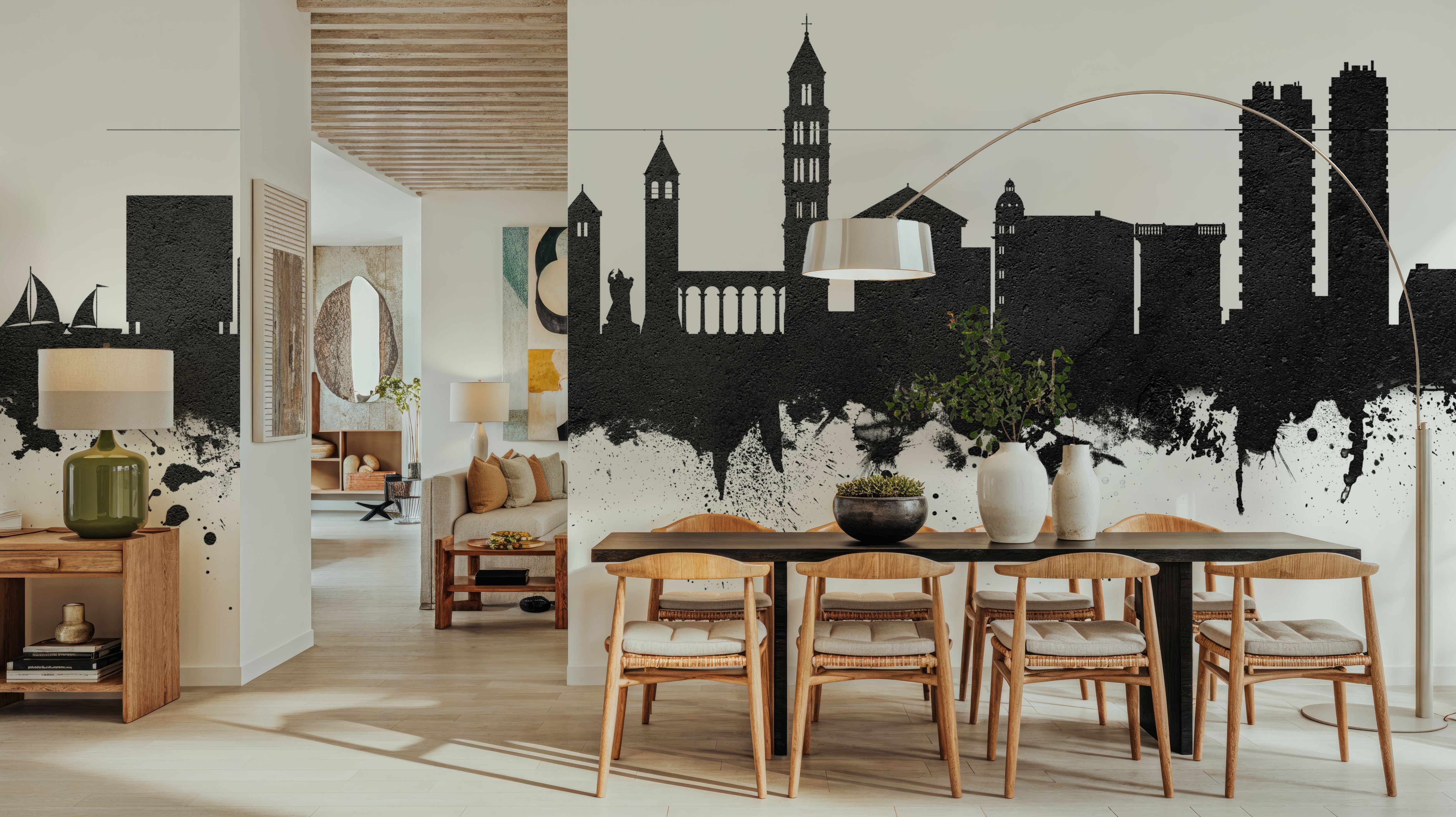 Split Croatia Skyline Black & White