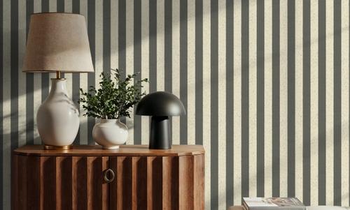Ticking Awning Stripes, Liquorice