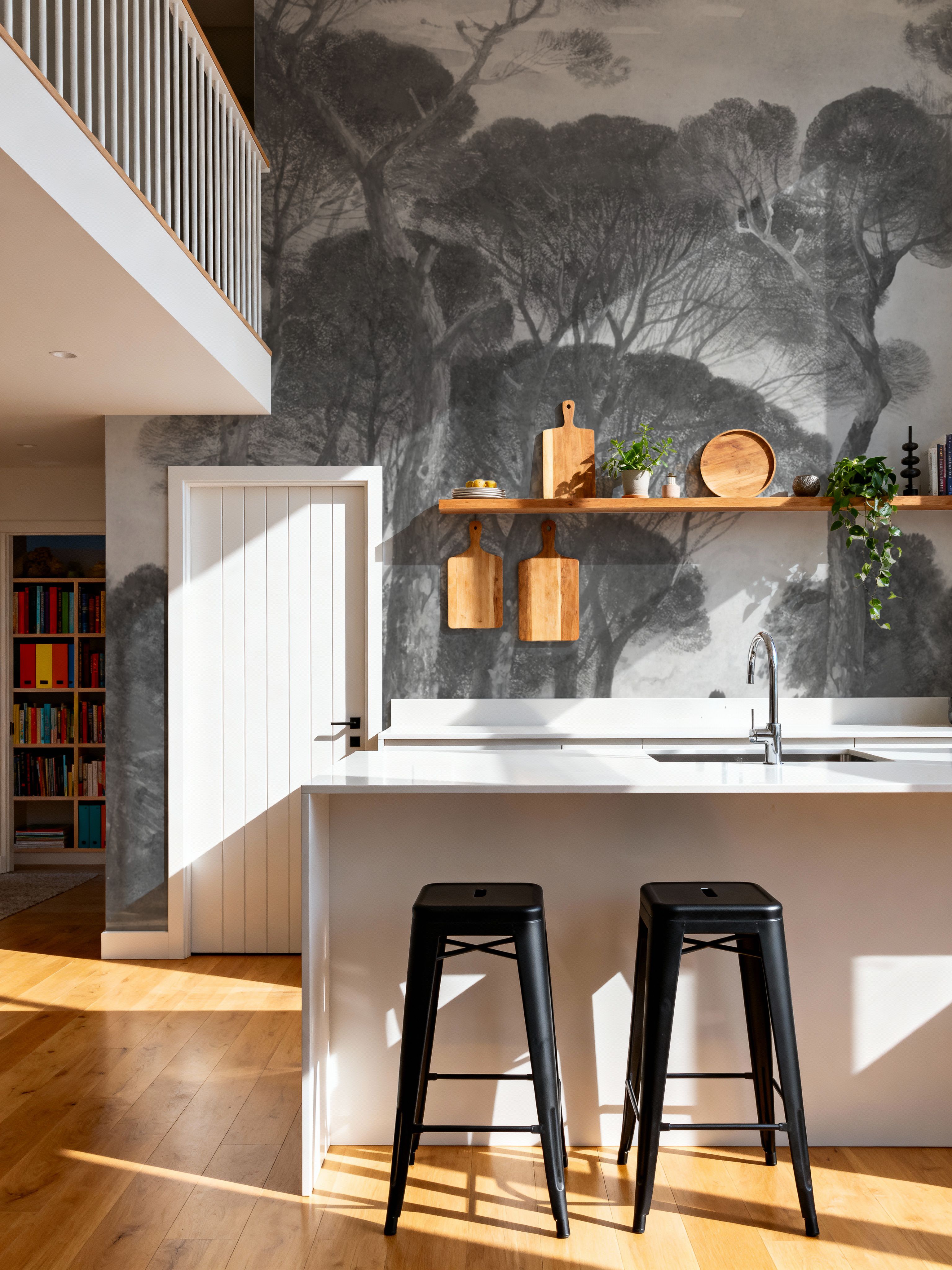 Umbrella Pines Landscape, Gray