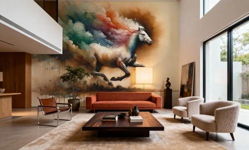 Majestic Horse Emerging from Misty Dreamscape