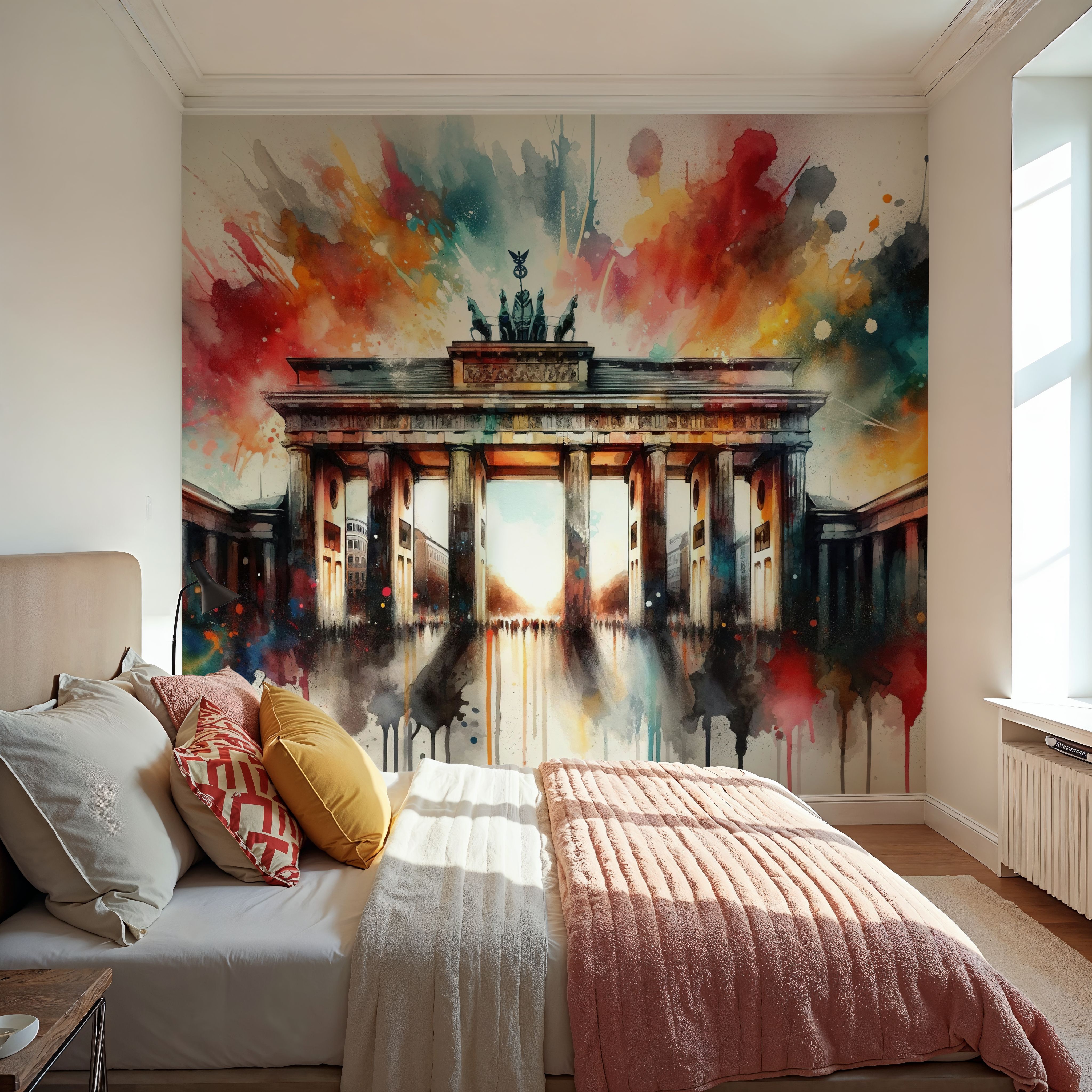 Watercolor Brandenburg Gate In Berlin