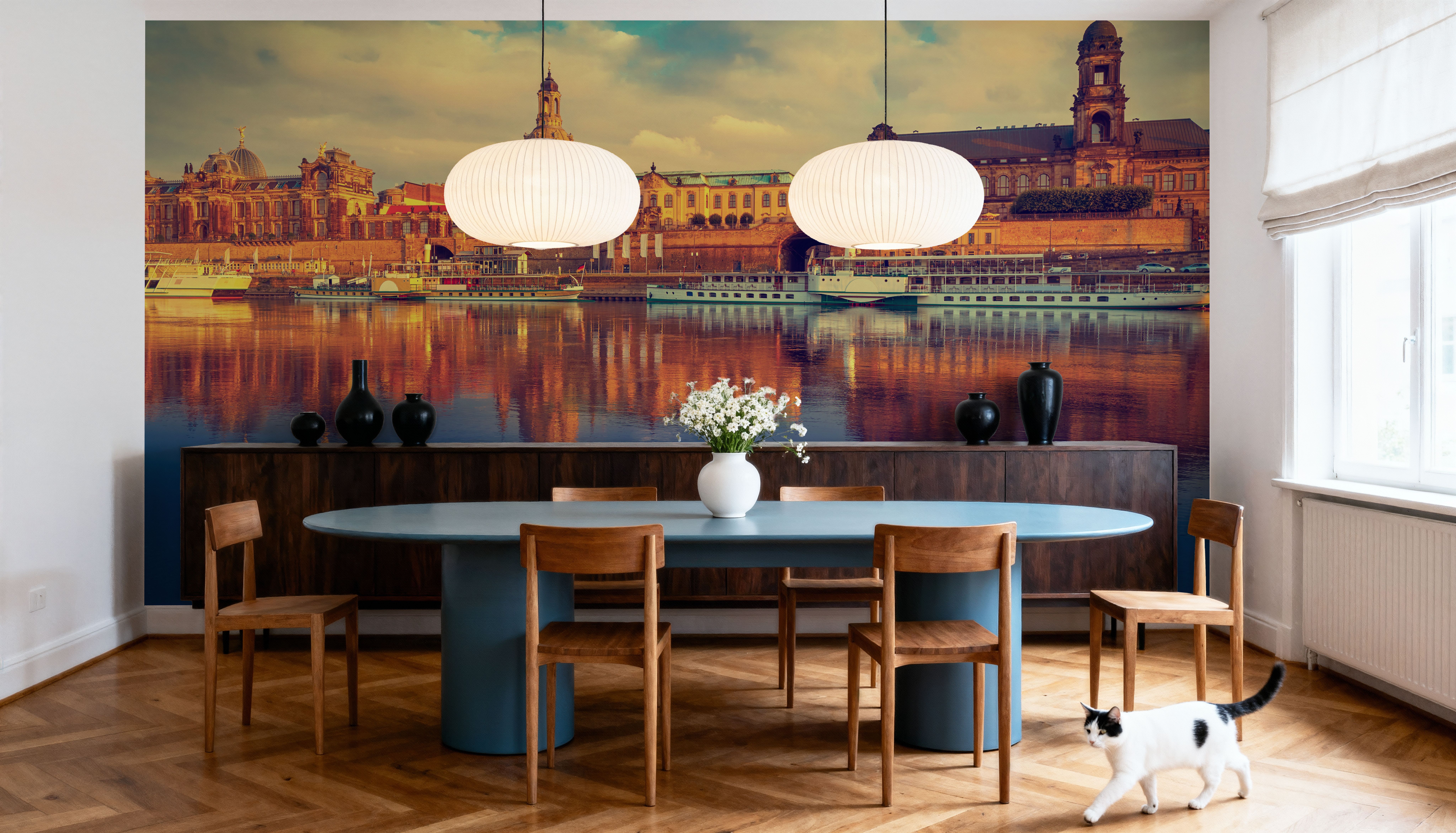 Dresden Reflecion in Elbe River