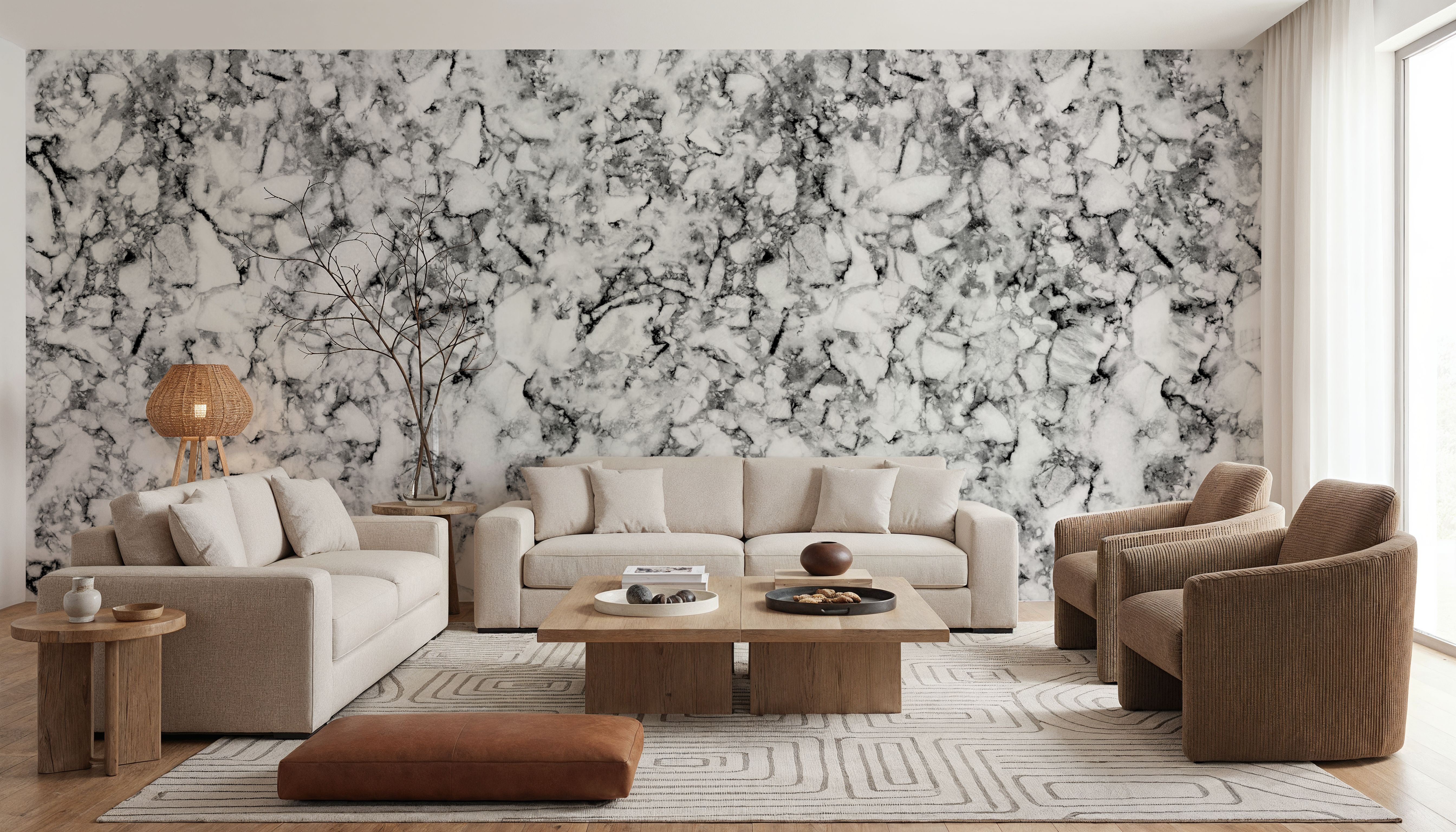 Statement Marble, Black & White