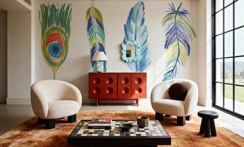 Rainbow Feathers I