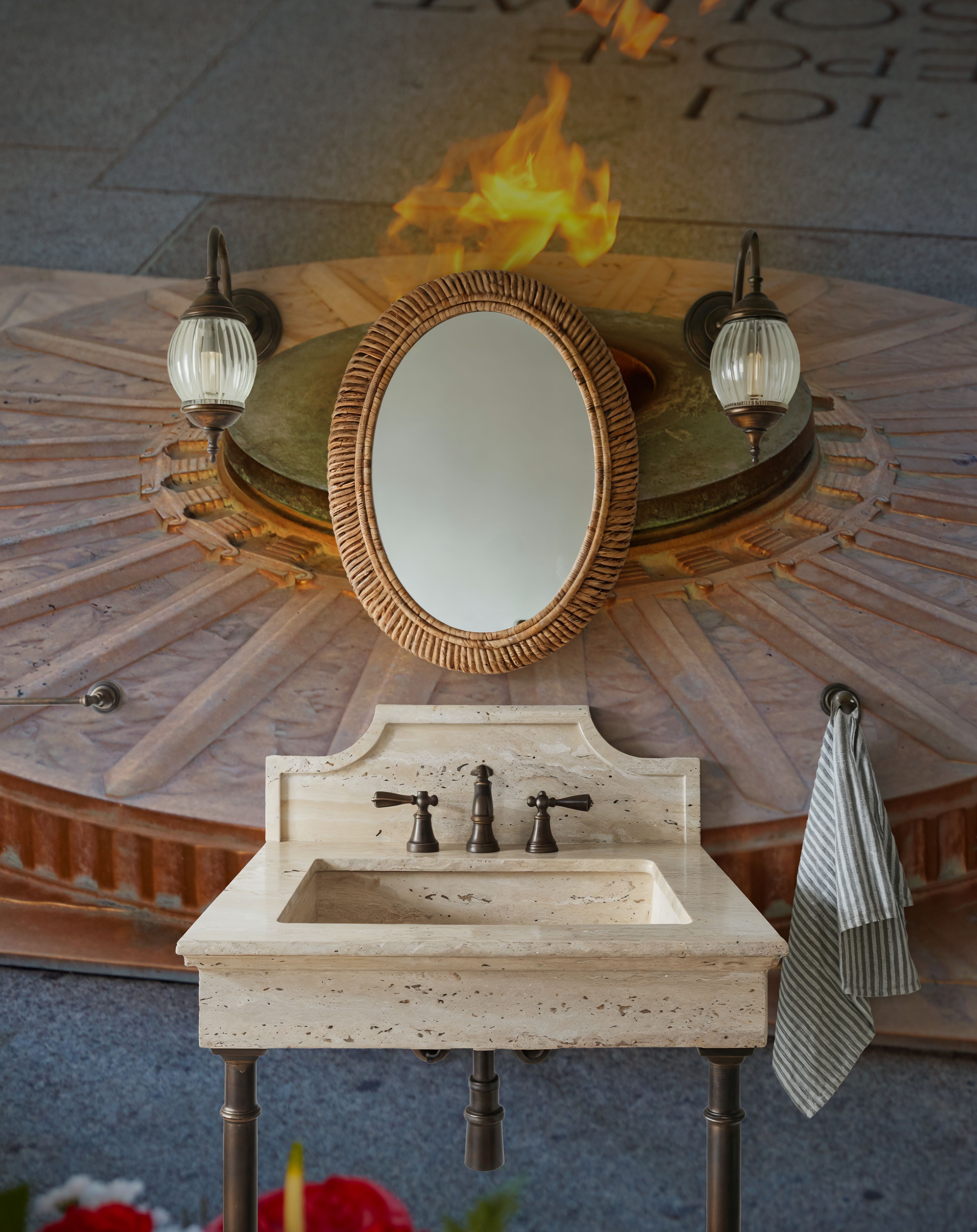 Wall Mural - Eternal Tribute - Architecture Spirituality mural wallpaper - Dining Room - Wallism US - Premium, Textured or Peel & Stick