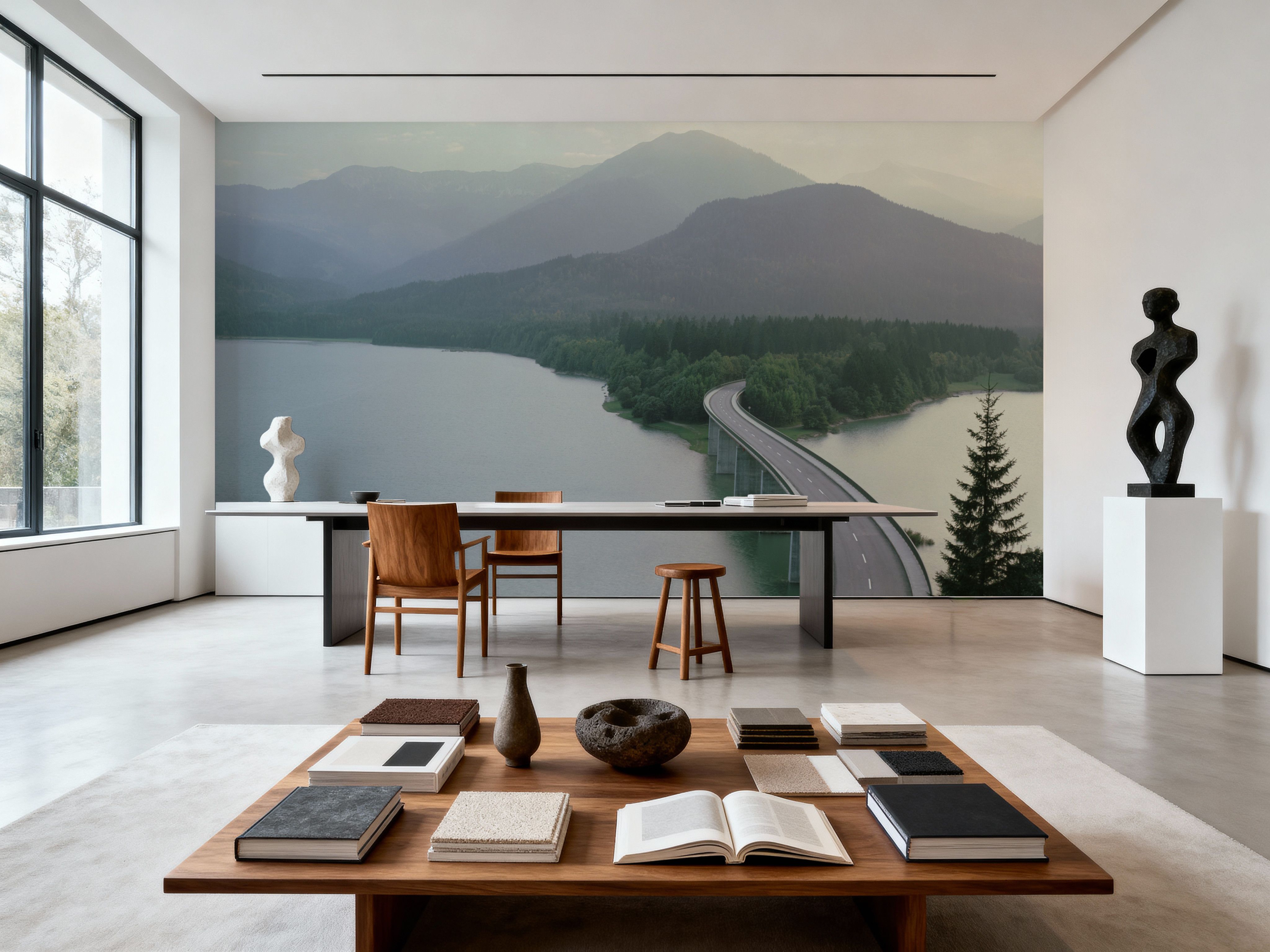 Mountain Lake Crossing, Wallpaper