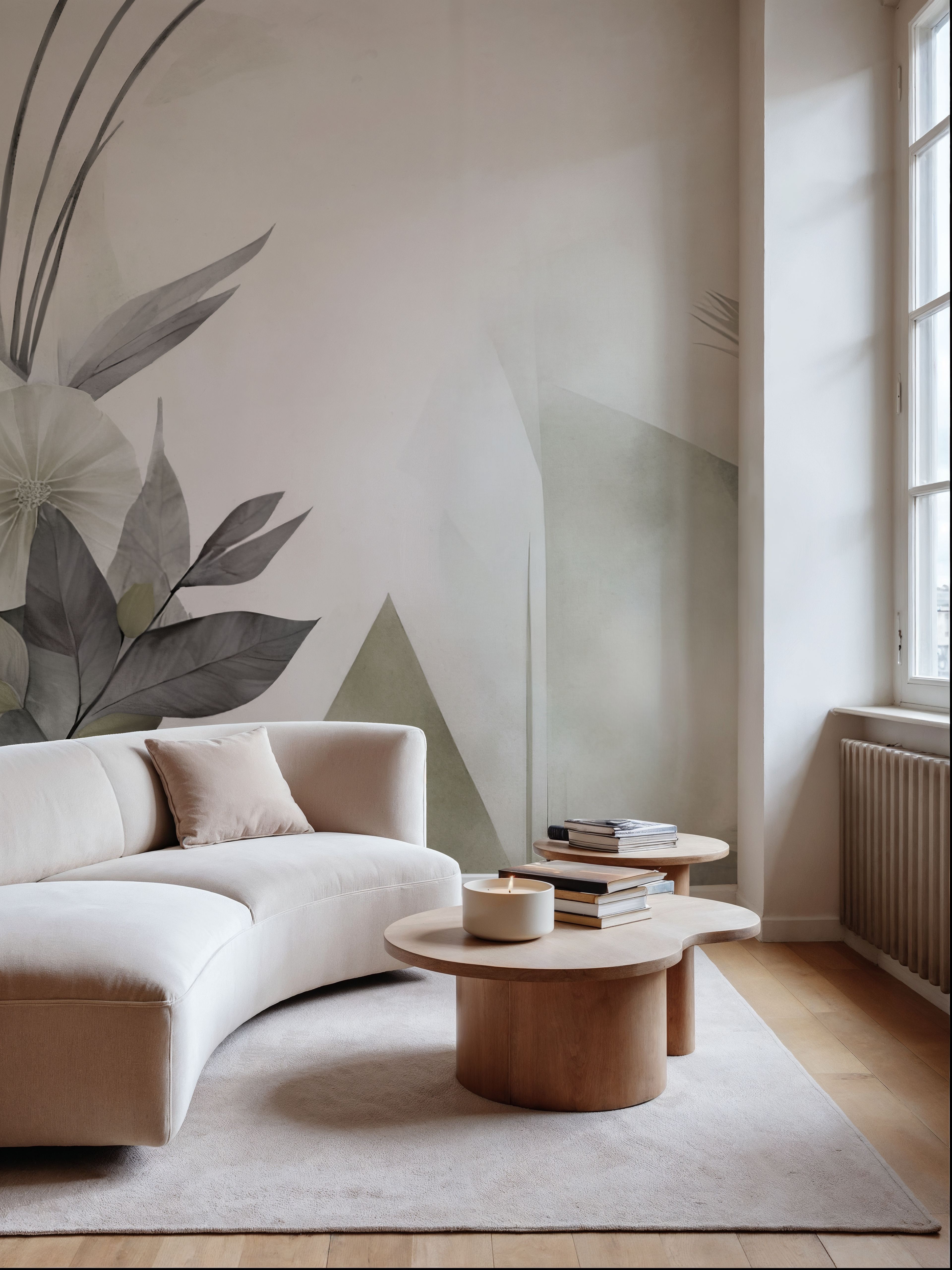 Floral Watercolor Abstract Green